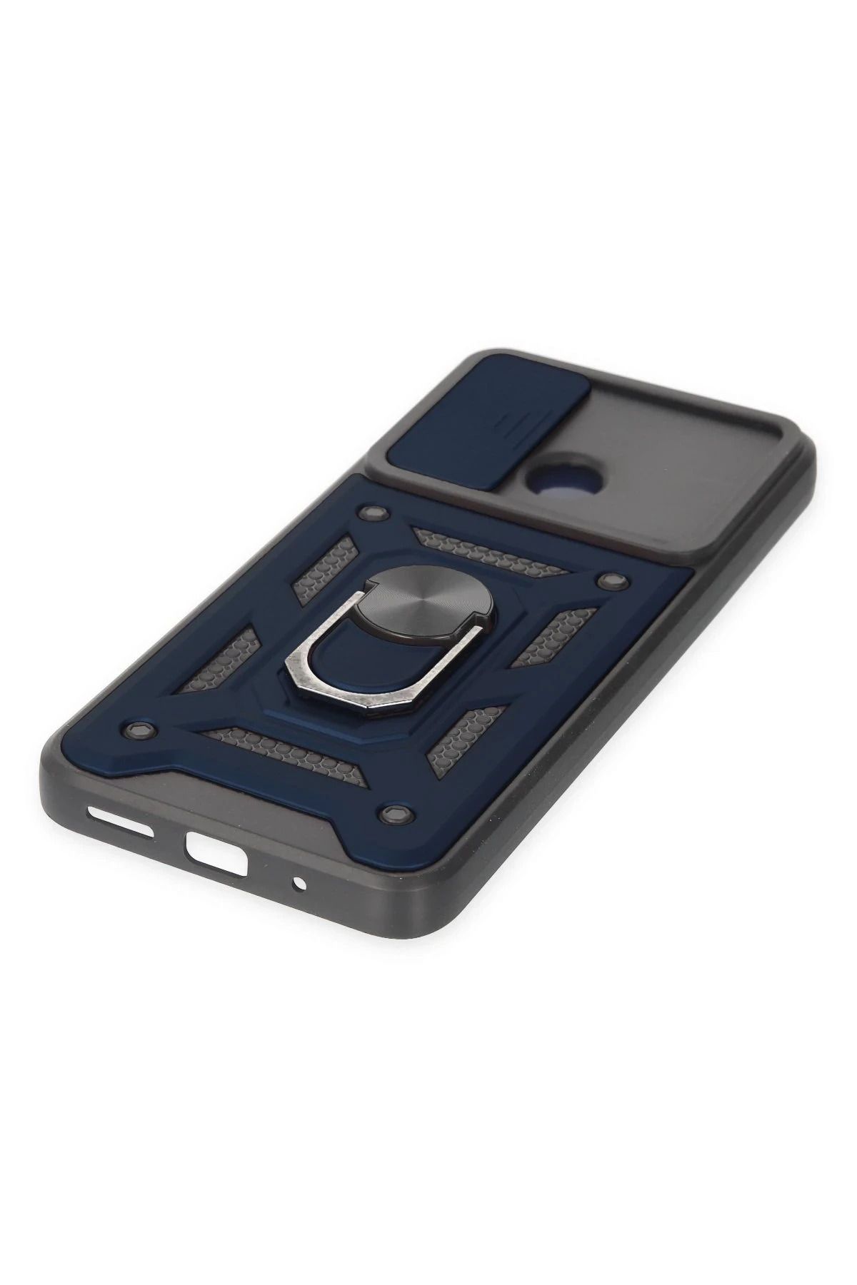 NewFace Xiaomi Redmi 10C Kılıf Pars Lens Yüzüklü Silikon - Lacivert WLZOR