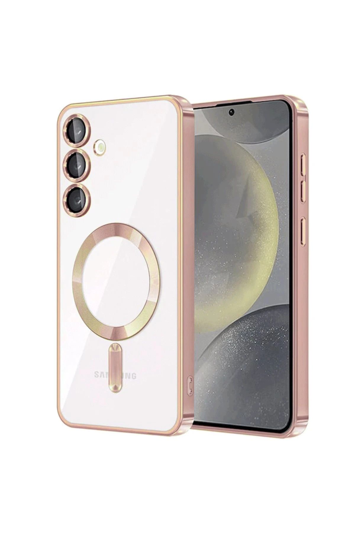 NewFace Samsung Galaxy S23 Plus Kılıf Kross Magneticsafe Kapak - Rose WLZOR