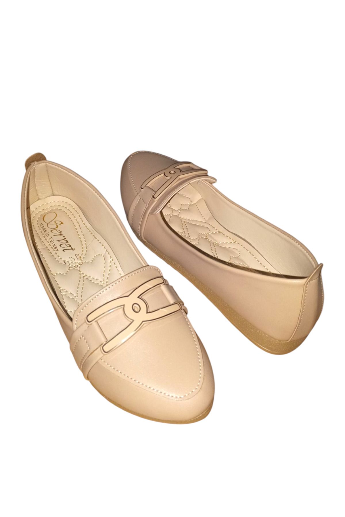 Butik KREM TOKALI KLASİK AYAKKABI