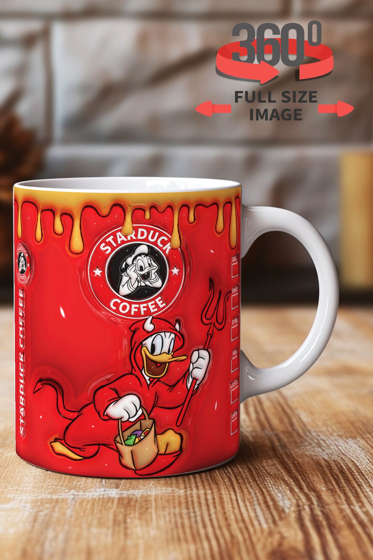 dijital moda tasarım 3D Kabartma Desen Efektli "Mickey" Kişiye Özel Hediyelik Porselen Kupa Bardak Minnie Goofy