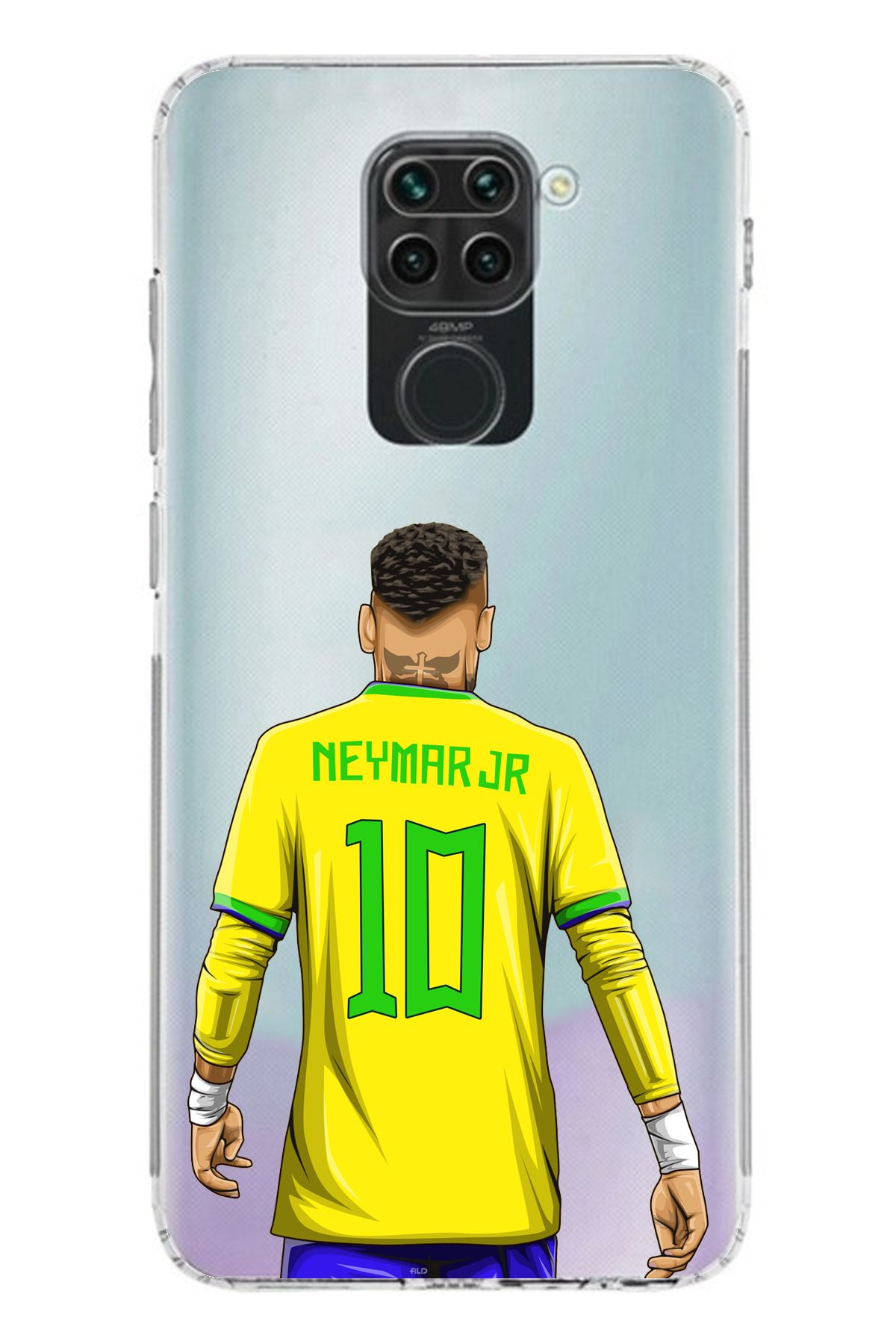 TechTree Redmi Note 9 Uyumlu Neymar Minimal Forma Şeffaf Silikon Kılıf