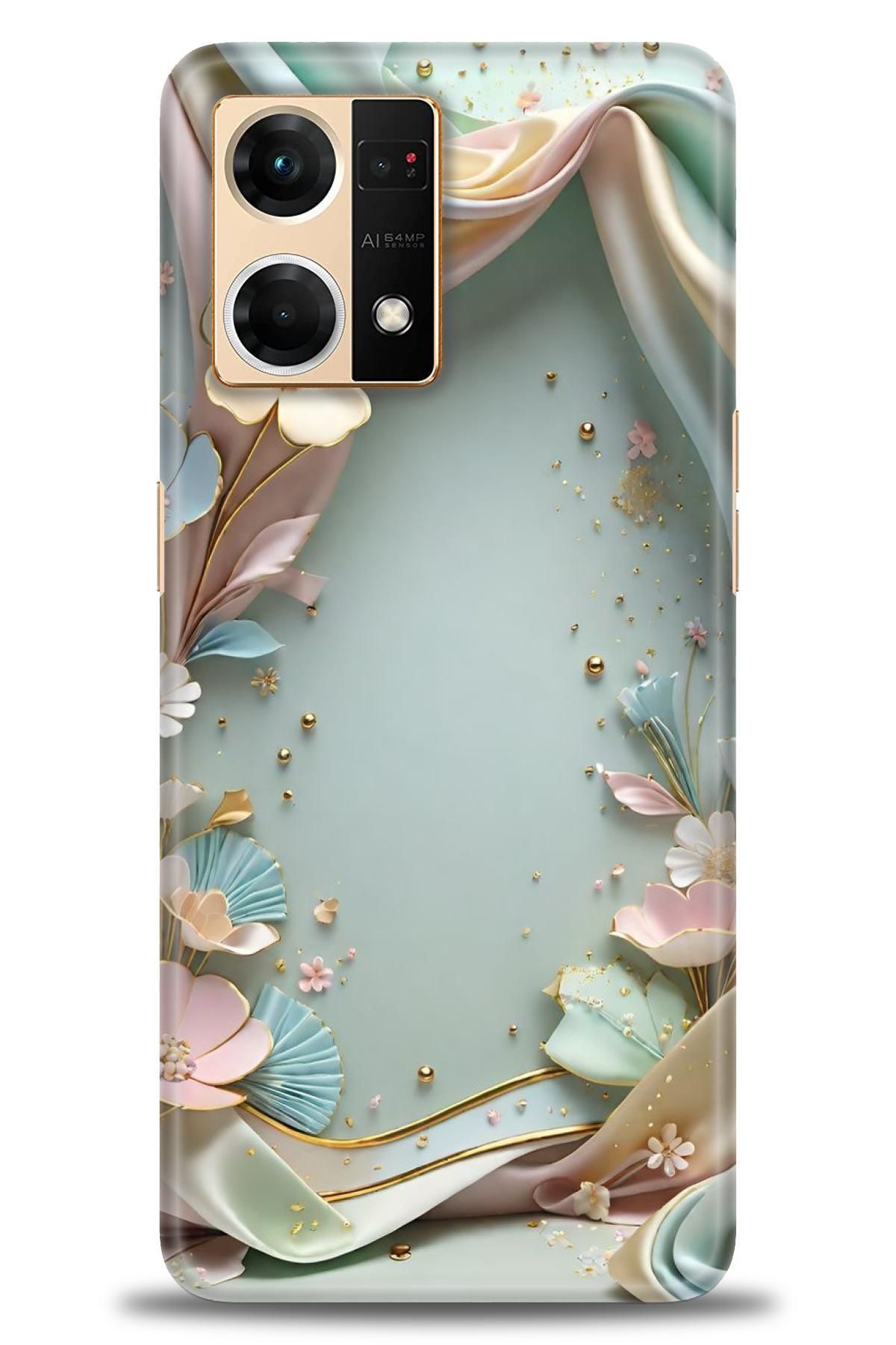 OPPO Reno 7 İle Uyumlu HD Baskılı Desenli Silikon Kılıf - 2584