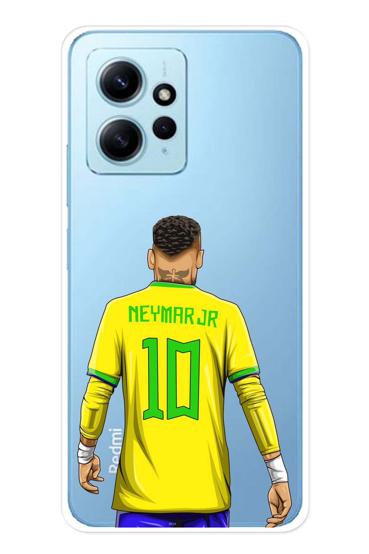 TechTree Redmi Note 12 4G Uyumlu Neymar Minimal Forma Şeffaf Silikon Kılıf