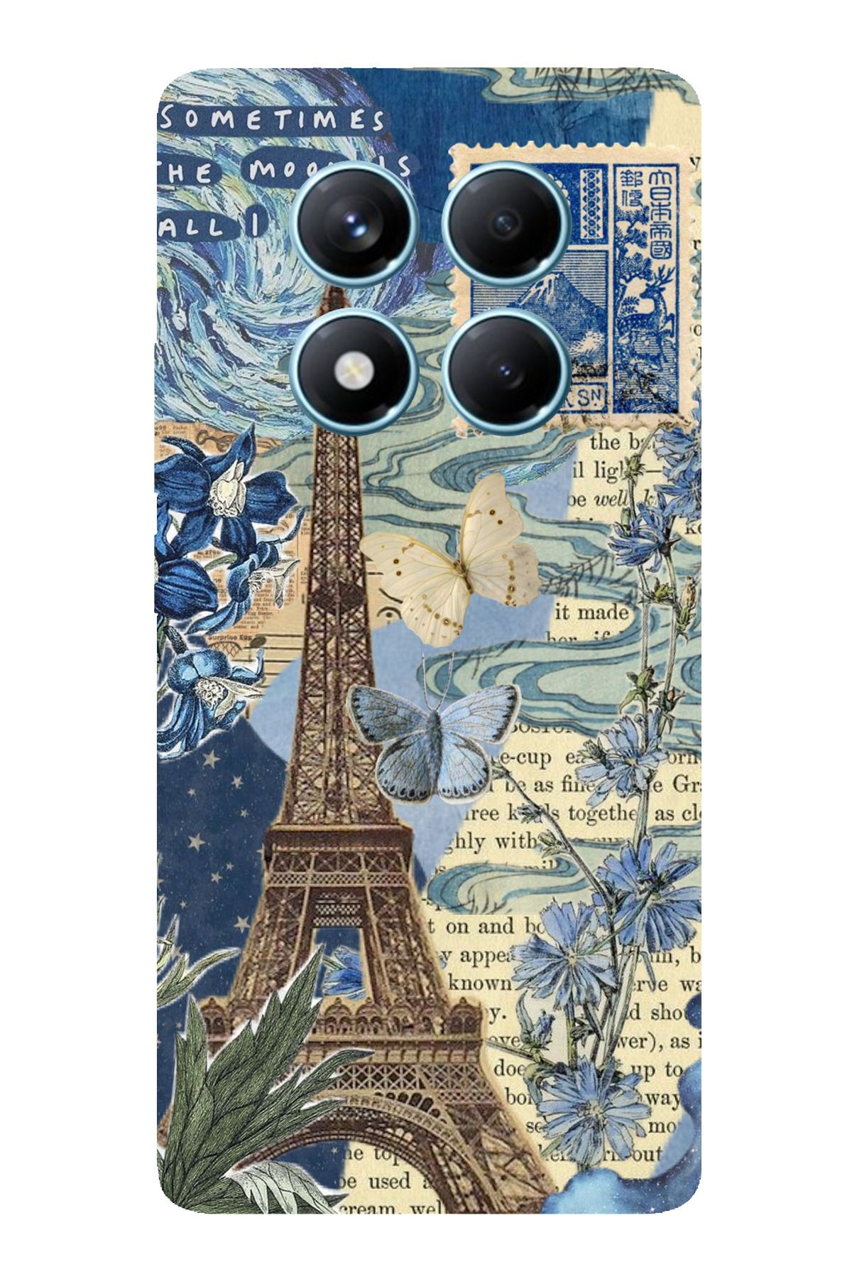 TechTree Redmi Note 14 Pro 4G Uyumlu Paris ve Eyfel Kulesi Şeffaf Silikon Kılıf
