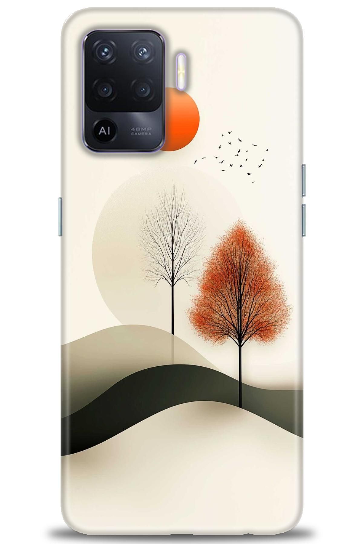 OPPO Reno 5 Lite İle Uyumlu HD Baskılı Desenli Silikon Kılıf - 2135