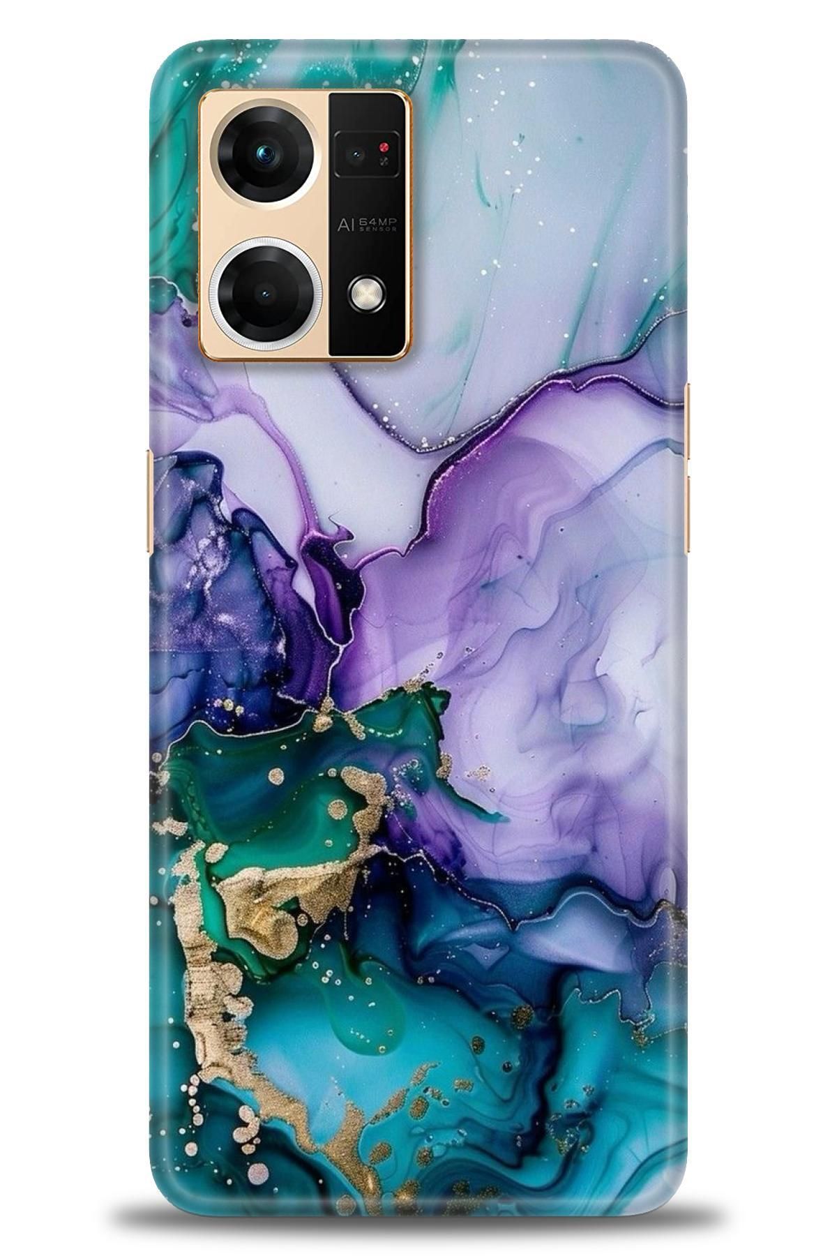 OPPO Reno 7 İle Uyumlu HD Baskılı Desenli Silikon Kılıf - 2703