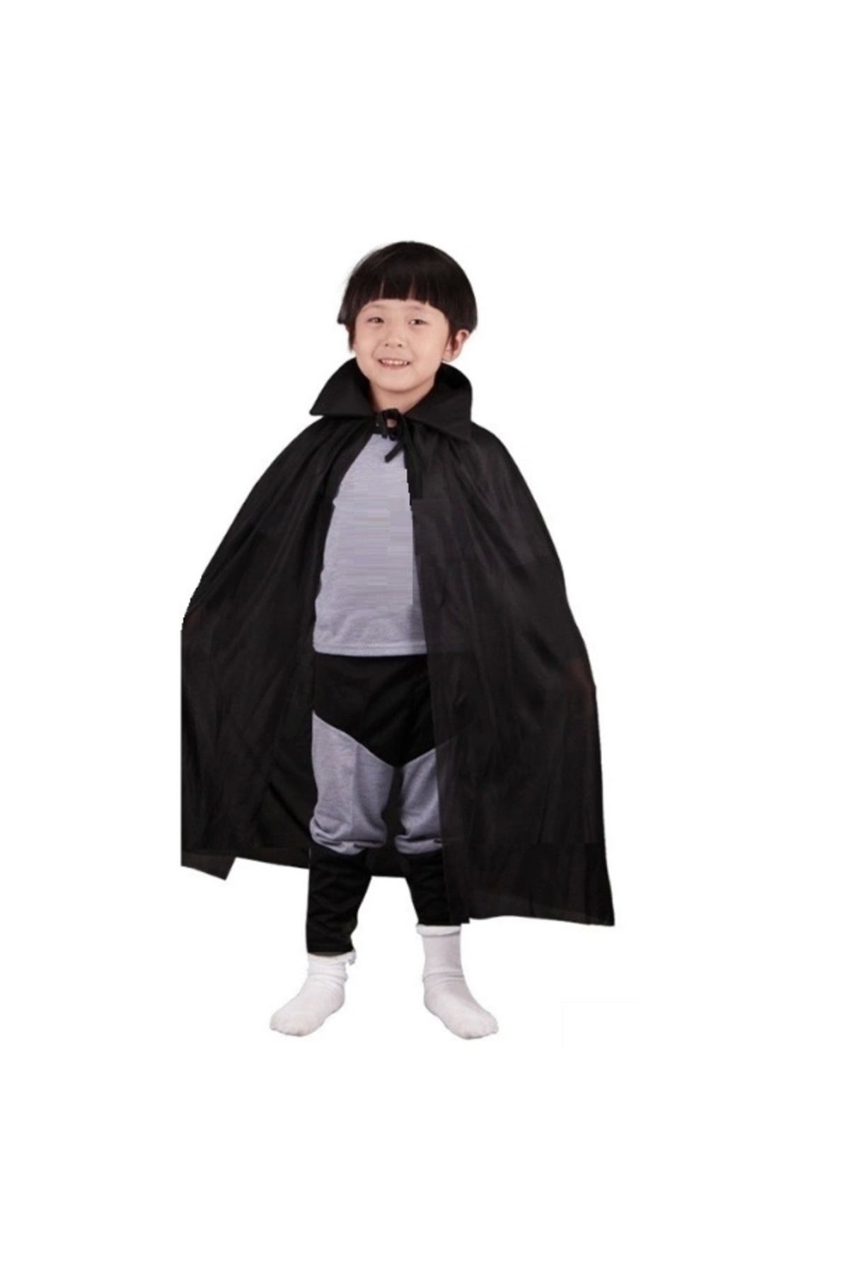 STOREMAX Siyah Renk Yakalı Çocuk Pelerin 90 cm (5047)