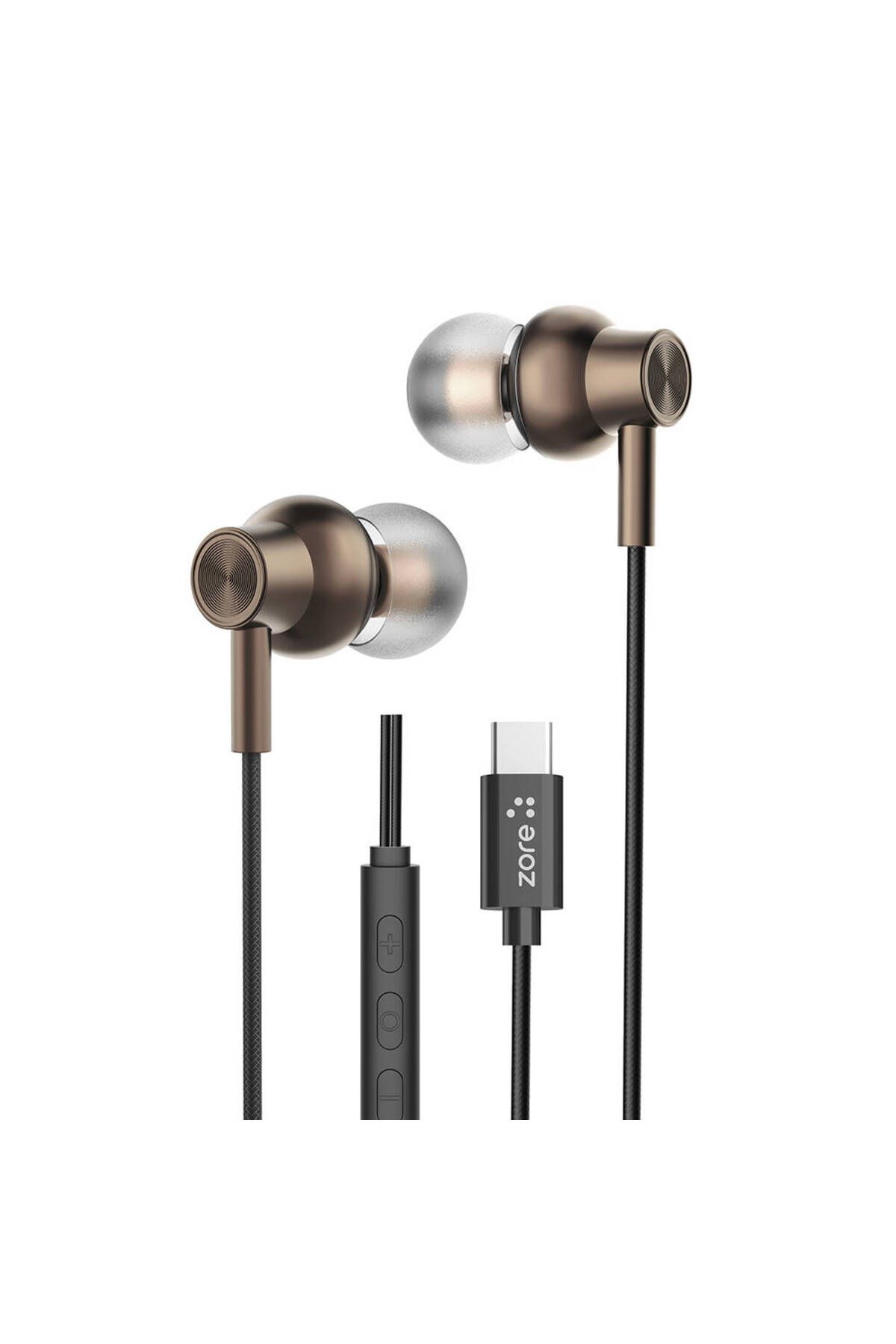 zore UZRM ER-09 SQ Surround 3D Hi-Res Magnetik Özellikli Type-C Kablolu Kulak İçi Kulaklık-Siyah