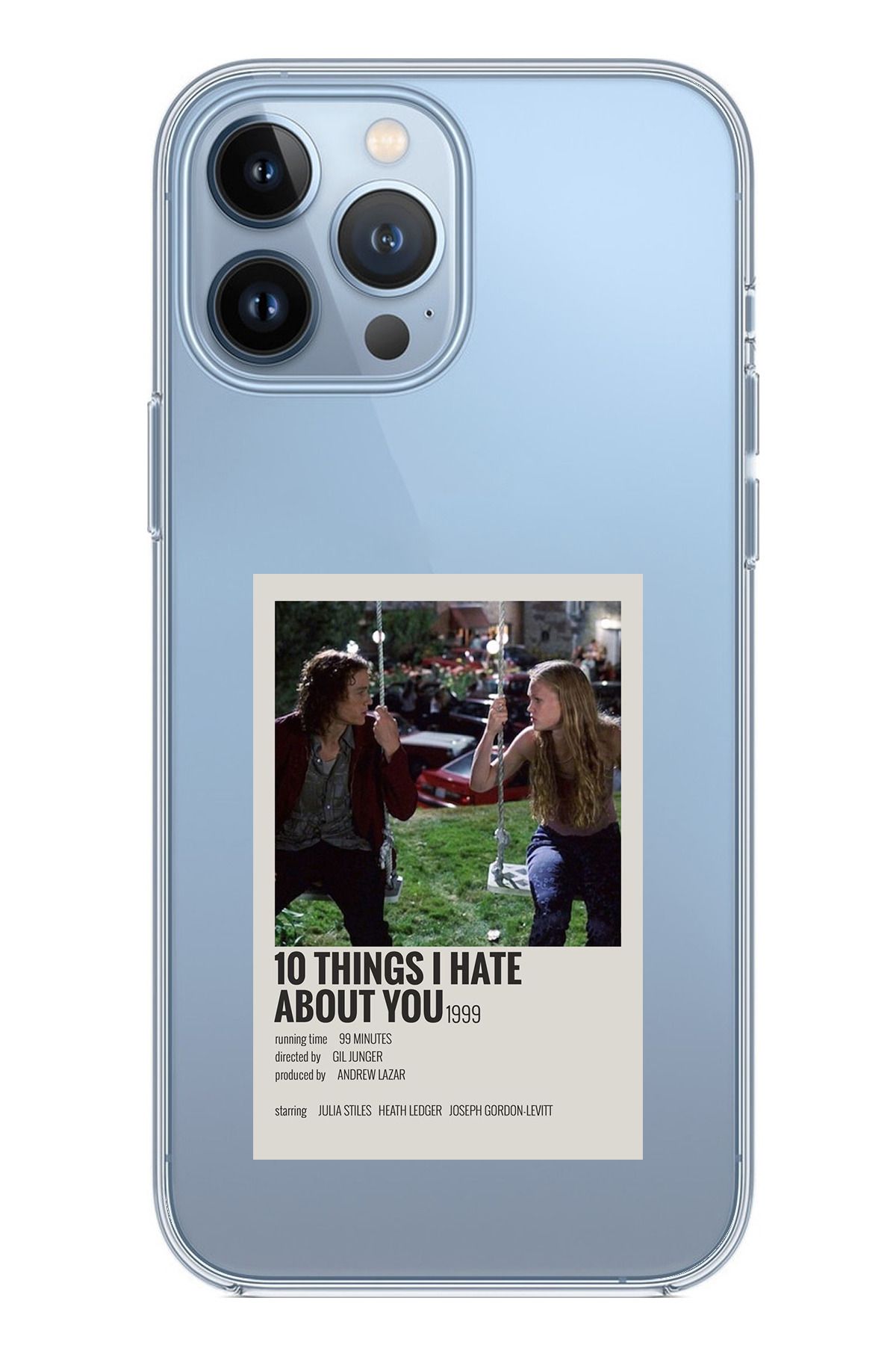 TechTree iPhone 13 PRO MAX Uyumlu 10 things i hate about you Tasarımlı Şeffaf Silikon Kılıf