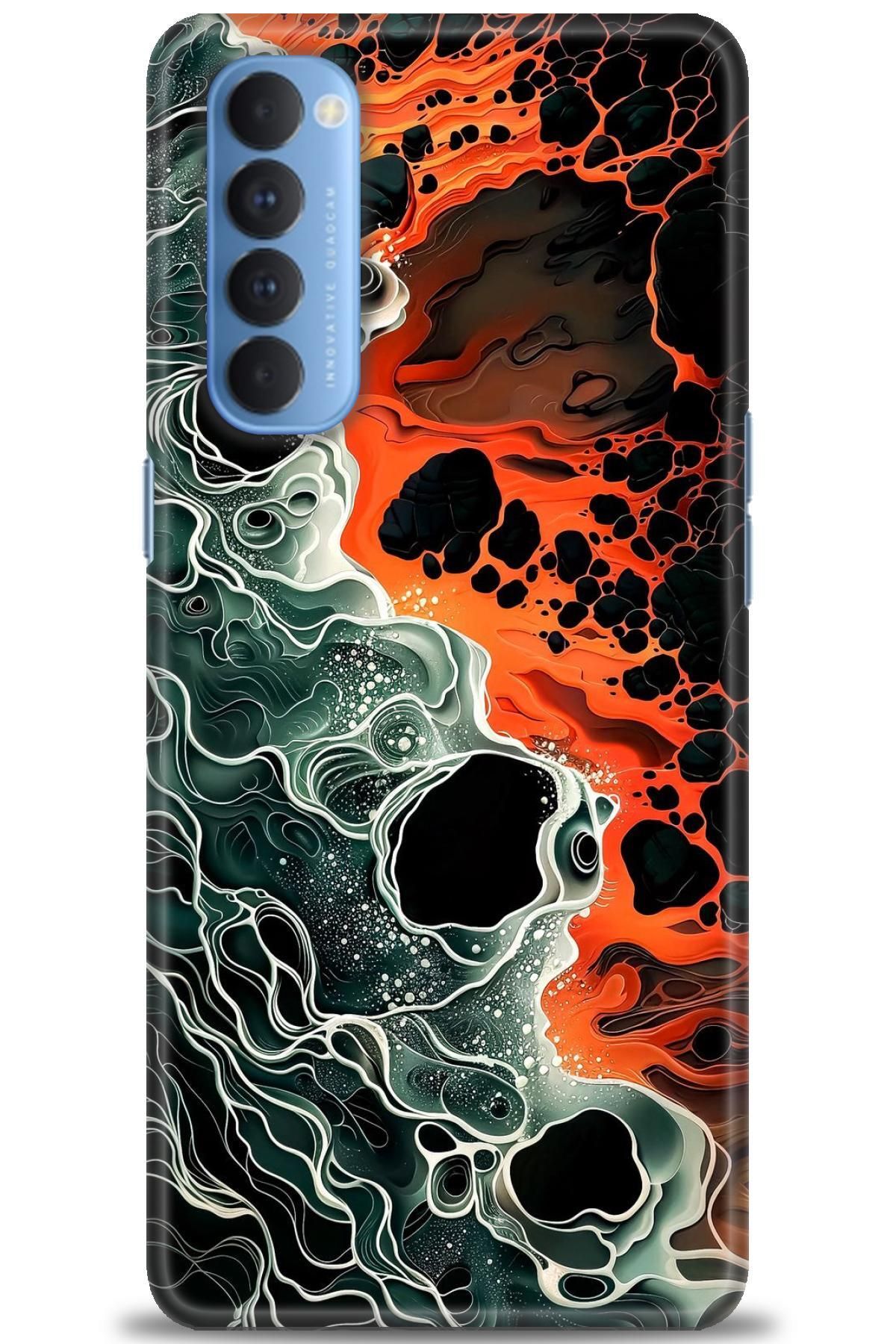 OPPO Reno 4 Pro İle Uyumlu HD Baskılı Desenli Silikon Kılıf - 2157