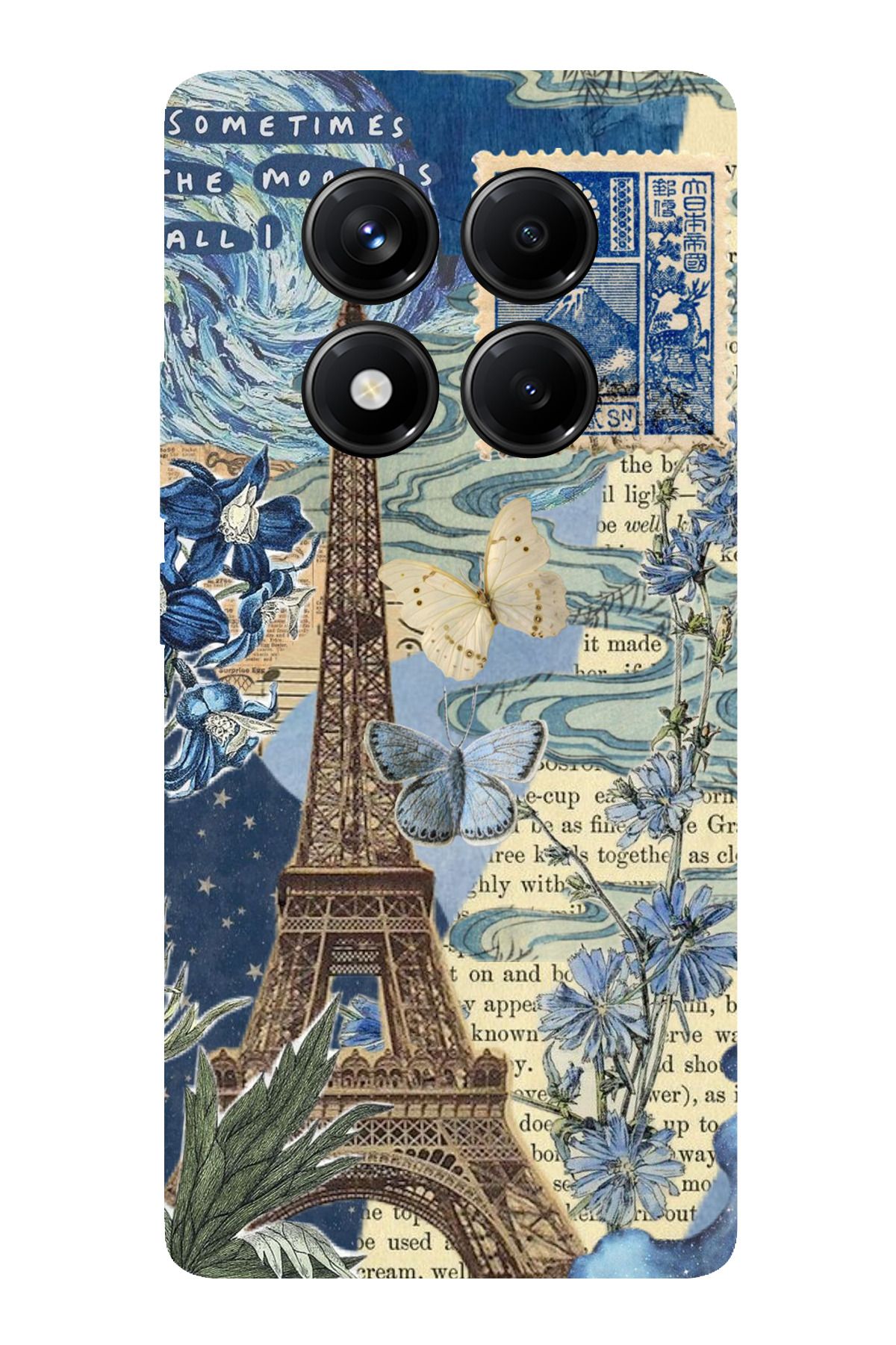 TechTree Redmi Note 14 Pro 5G Uyumlu Paris ve Eyfel Kulesi Şeffaf Silikon Kılıf