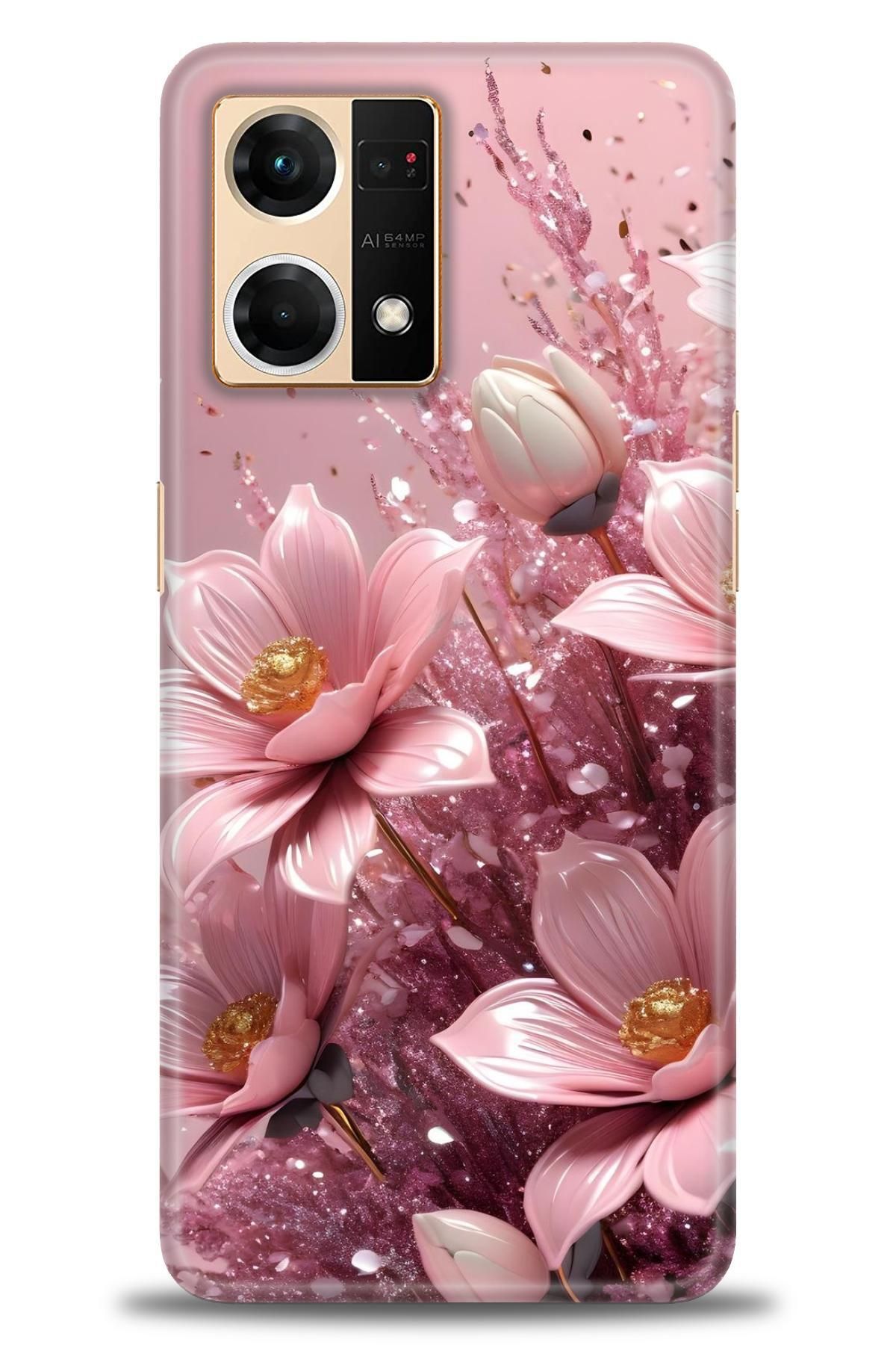 OPPO Reno 7 İle Uyumlu HD Baskılı Desenli Silikon Kılıf - 2110