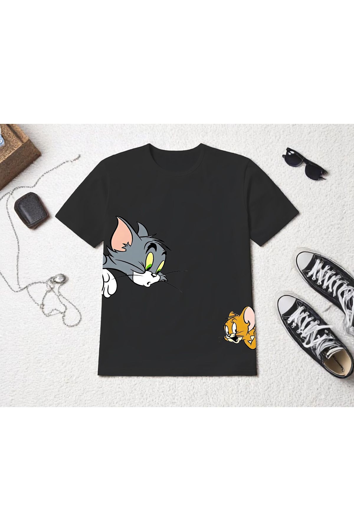 PRİNT ON Yeni Model Modern Baskılı Tişört – tom ve jerry