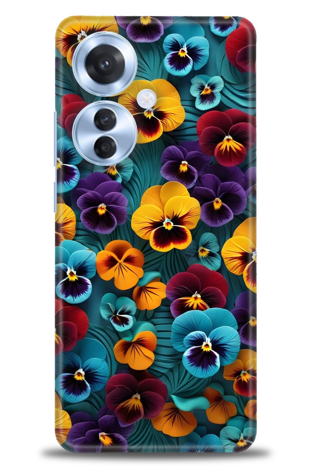 OPPO Reno 11F İle Uyumlu HD Baskılı Desenli Silikon Kılıf - 2177
