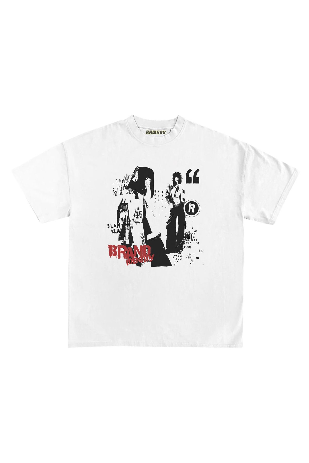 RawNox Unisex Bol Kalıp RawNox Özel Koleksiyon Brand Identity Tshirt