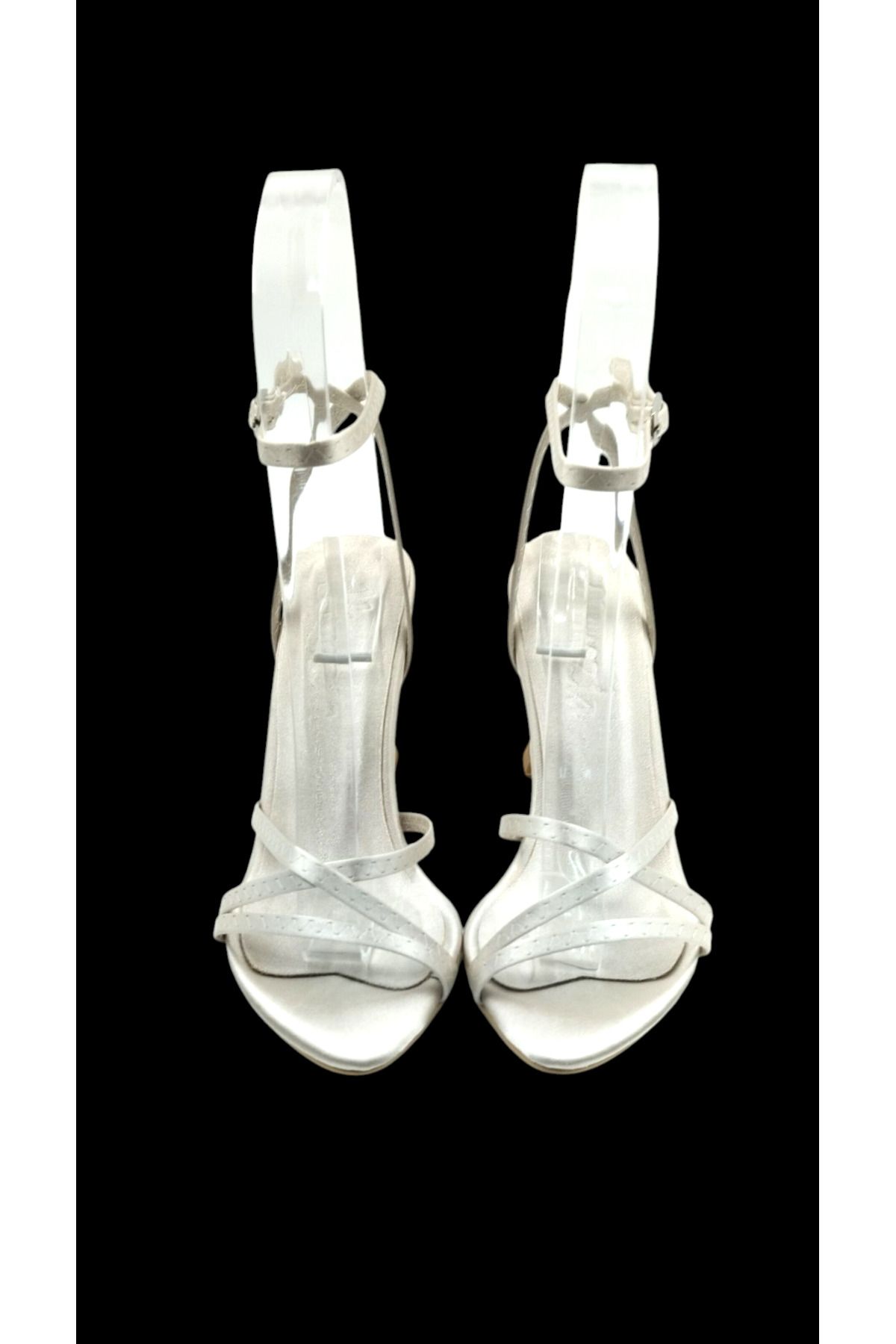 Escarpinshoes KADIN TOPUKLU BANTLI BİLEKTEN BAĞLI ABİYE AYAKKABI