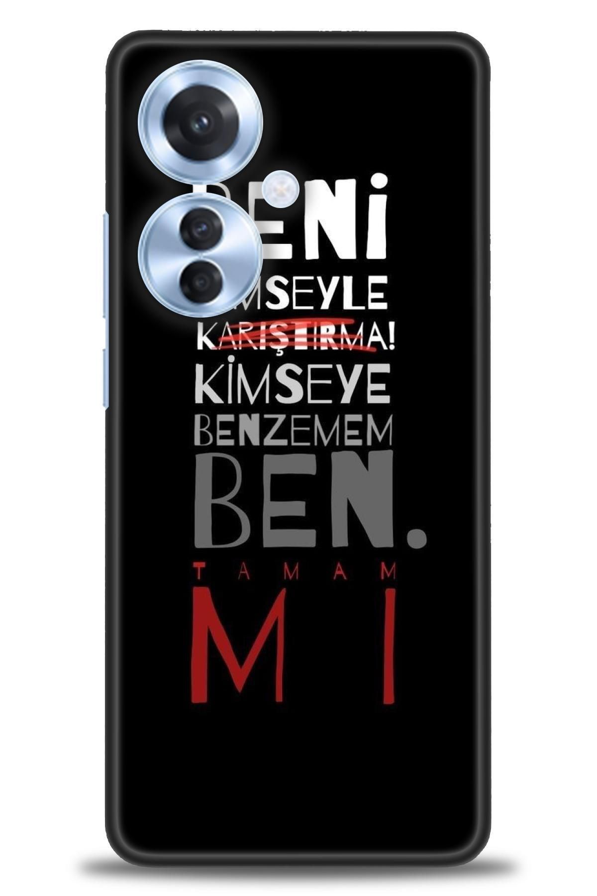 OPPO Reno 11F İle Uyumlu HD Baskılı Desenli Silikon Kılıf - 2459