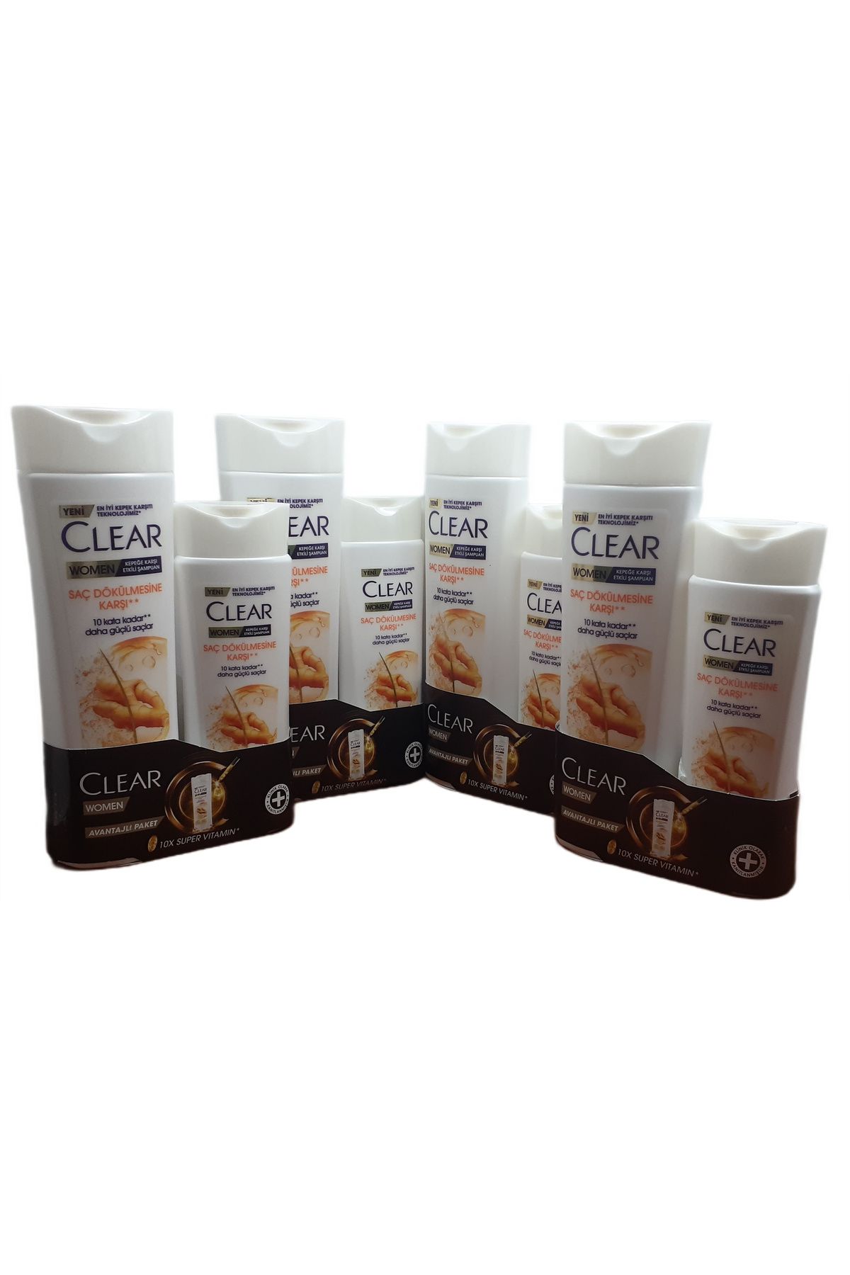 Clear WOMEN SAÇ DÖKÜLMESİNE KARŞI KEPEK ŞAMPUANI 350 ML +180 ML X 4 ADET