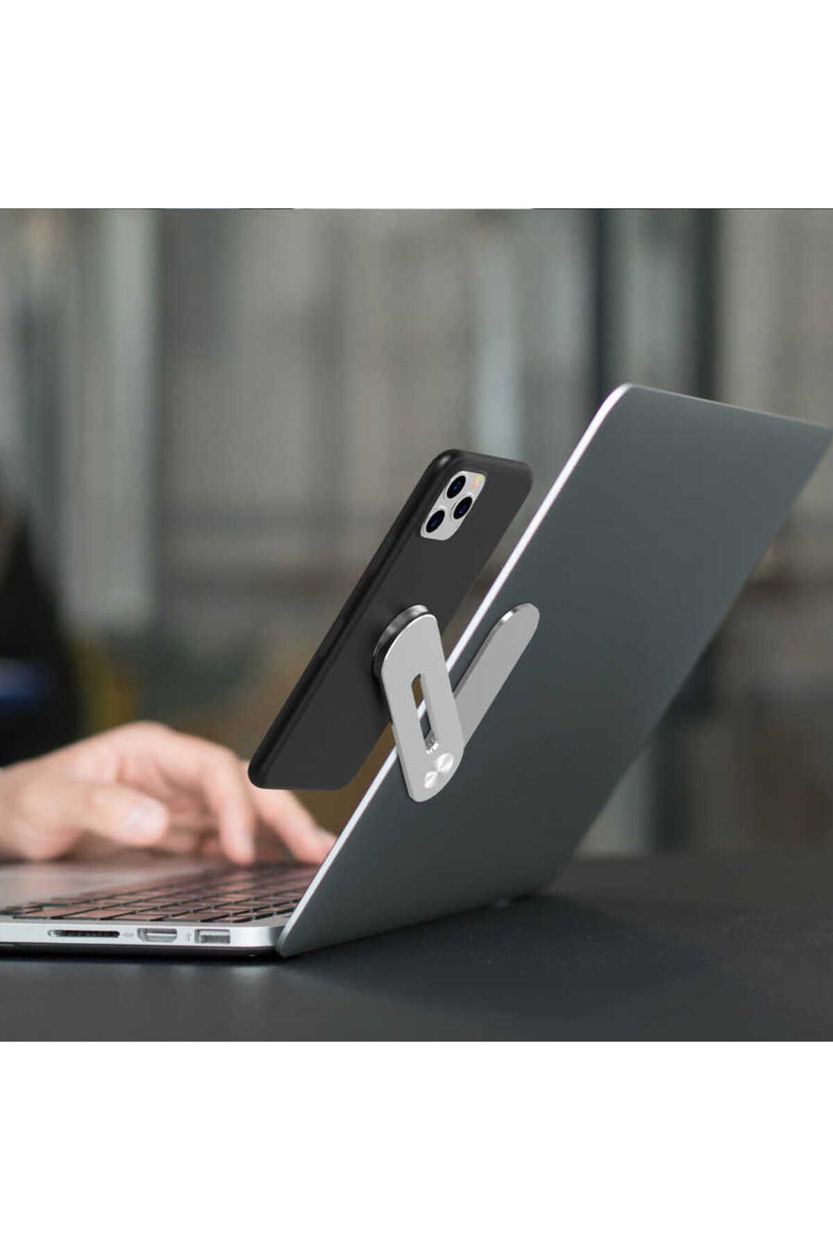 Uzaklarda Arama UZRM SJ05 Laptop - Monitör Telefon Tutucu-Gümüş
