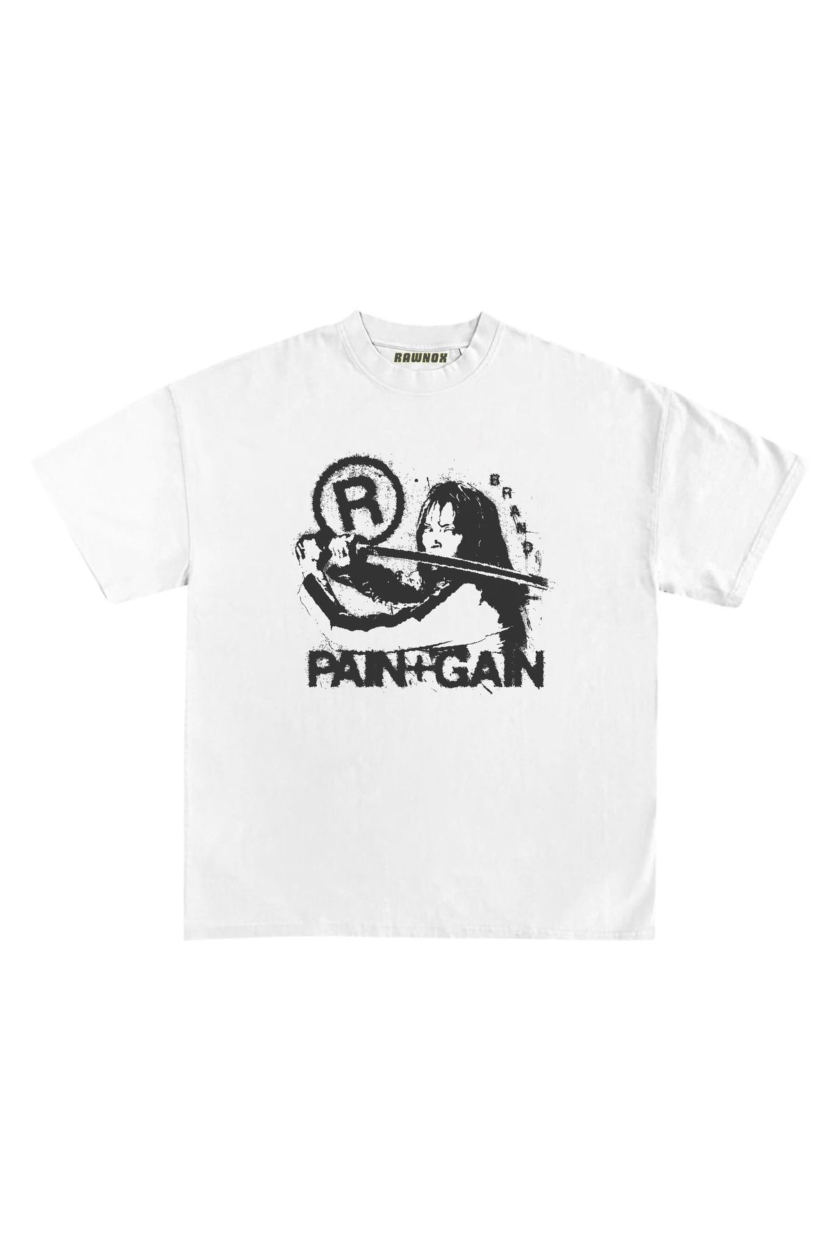 RawNox Unisex Bol Kalıp RawNox Özel Koleksiyon Pain Gain Tshirt