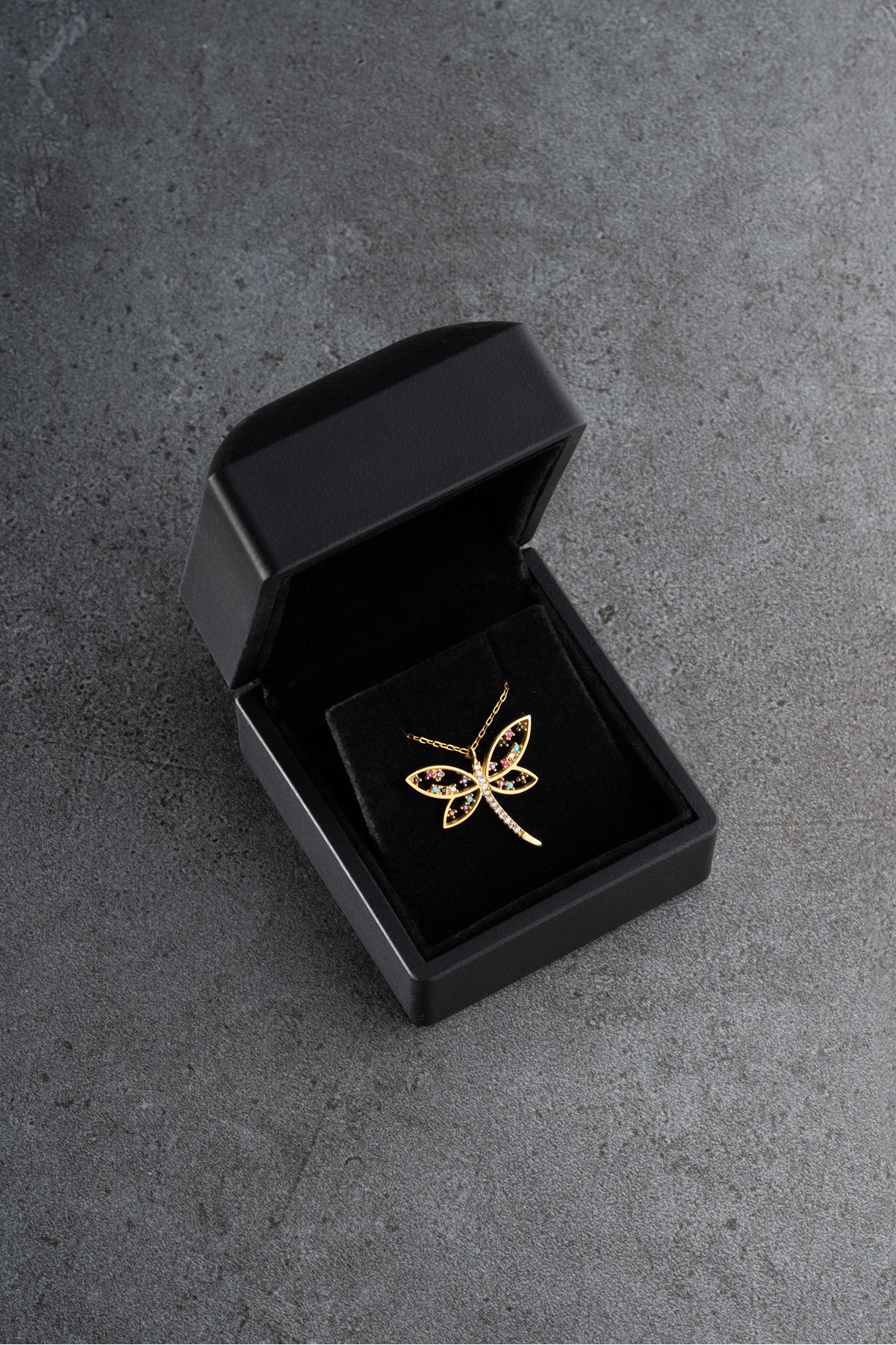 Silvano Jewelry 925 Ayar Gümüş Işıklı Kutuda Yusufçuk Kolye