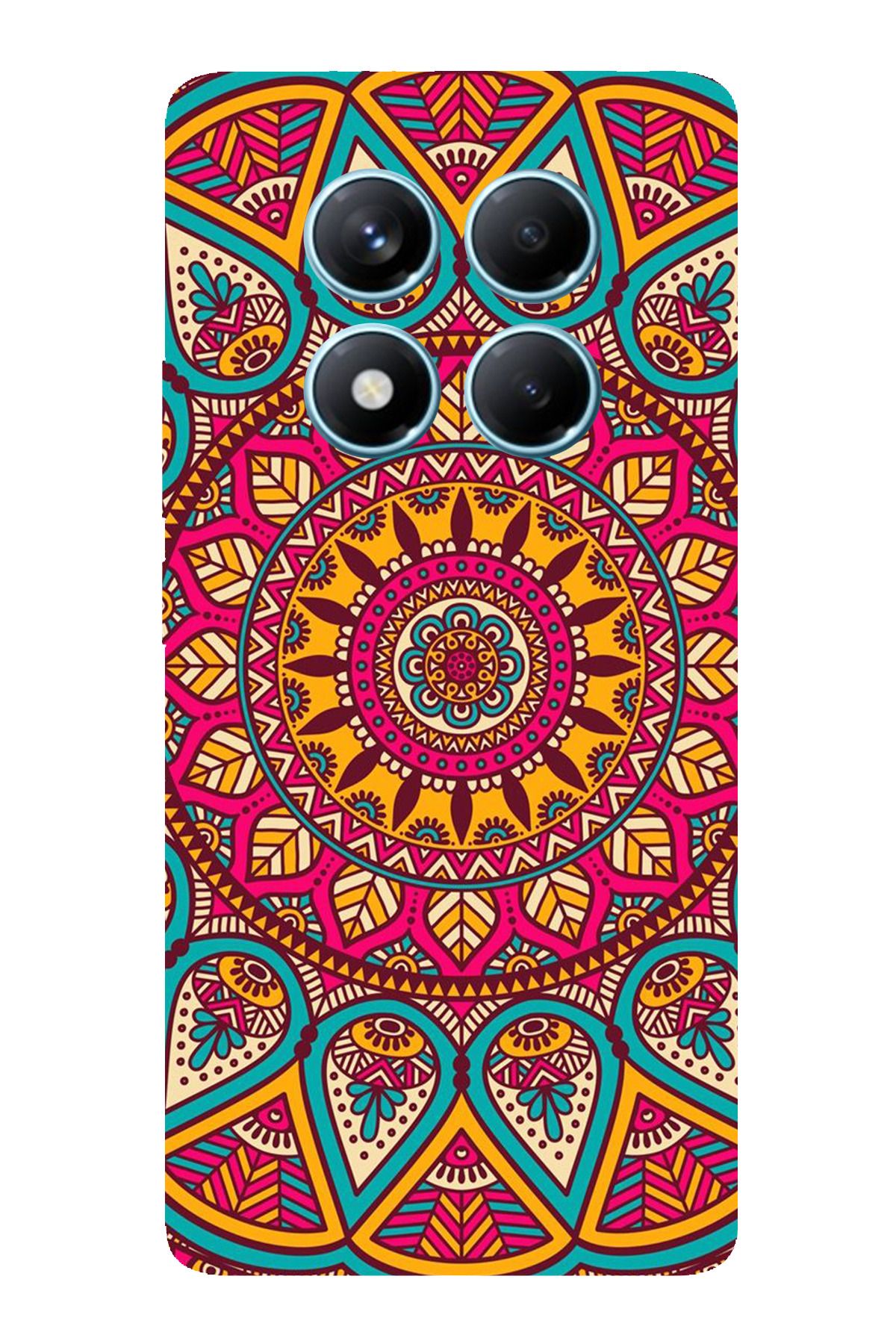 TechTree Redmi Note 14 Pro 4G Uyumlu Mandala Şeffaf Silikon Kılıf