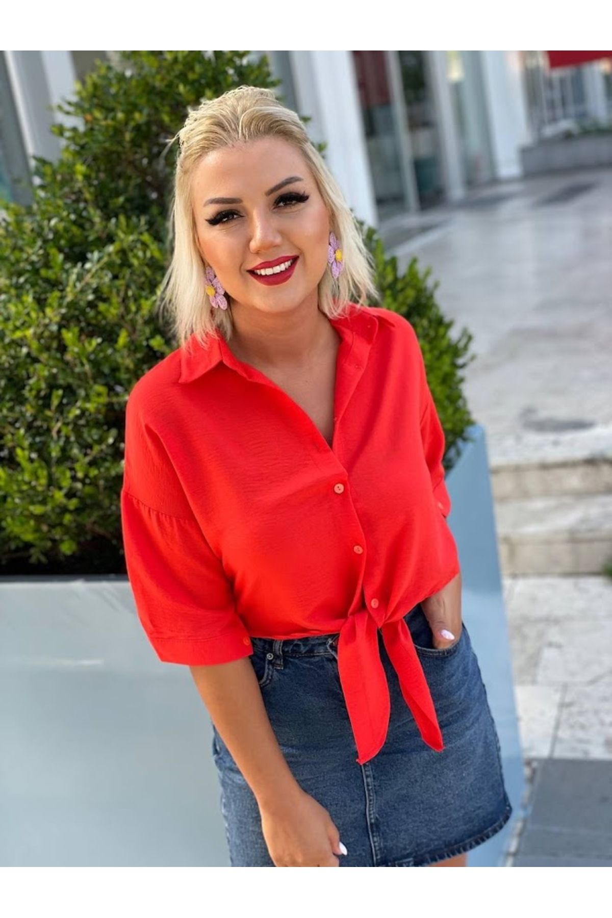Leila BAĞLAMALI MİDİ BOY GÖMLEK