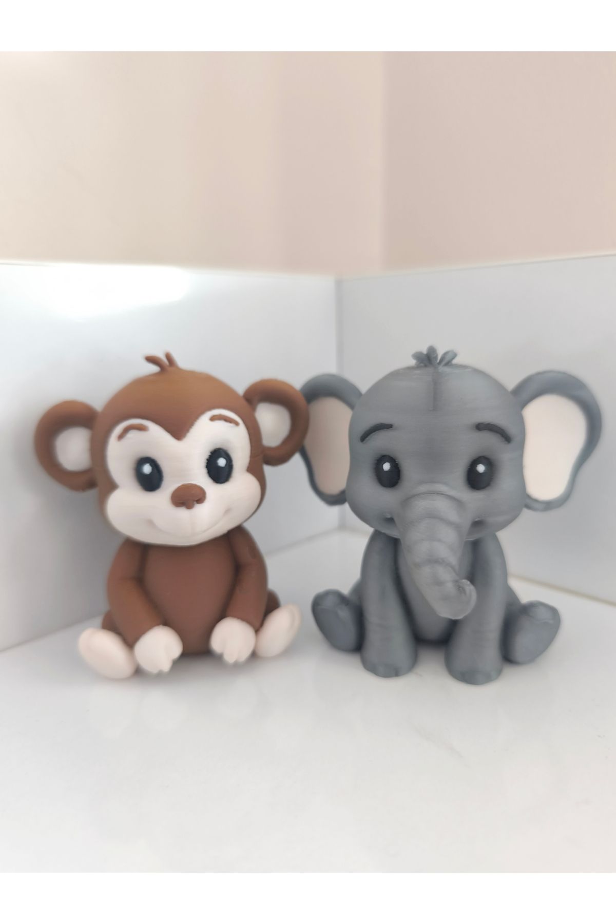 Alwin3d-Safari Set of 2 Monkey and Elephant Figures 1