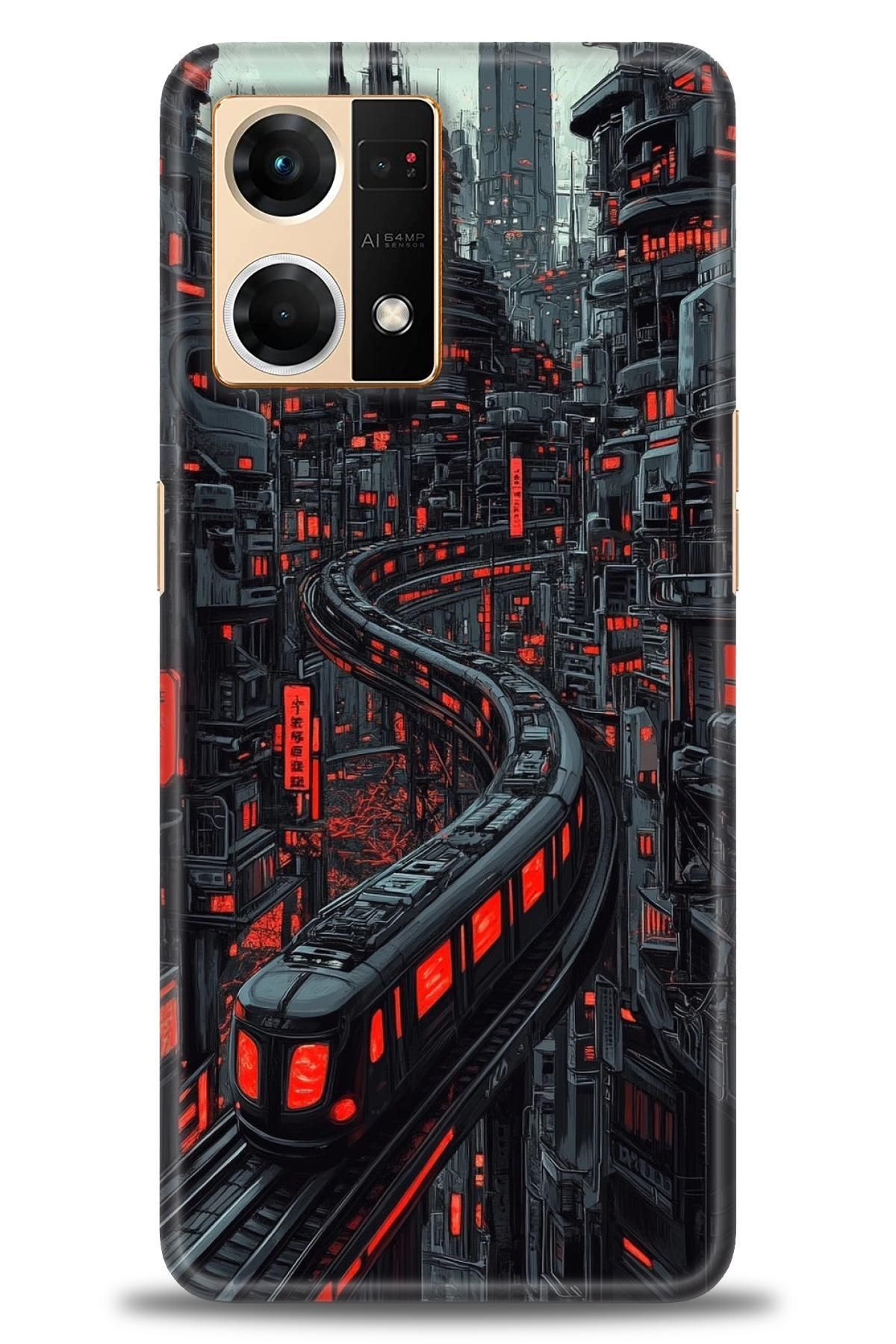 OPPO Reno 7 İle Uyumlu HD Baskılı Desenli Silikon Kılıf - 2152