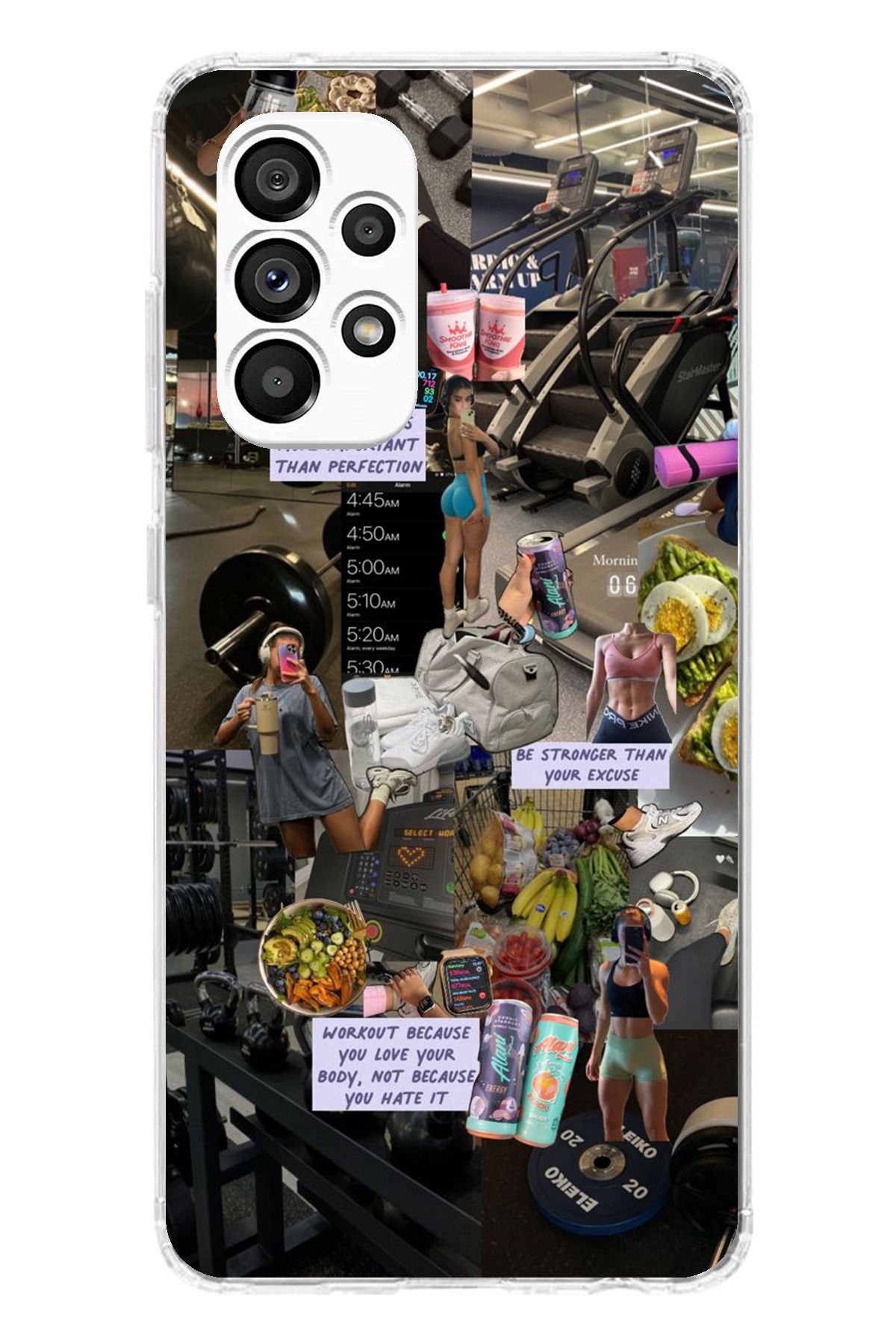 TechTree Galaxy A23 Uyumlu Gym Spor Fitness Motivasyon Şeffaf Silikon Kılıf