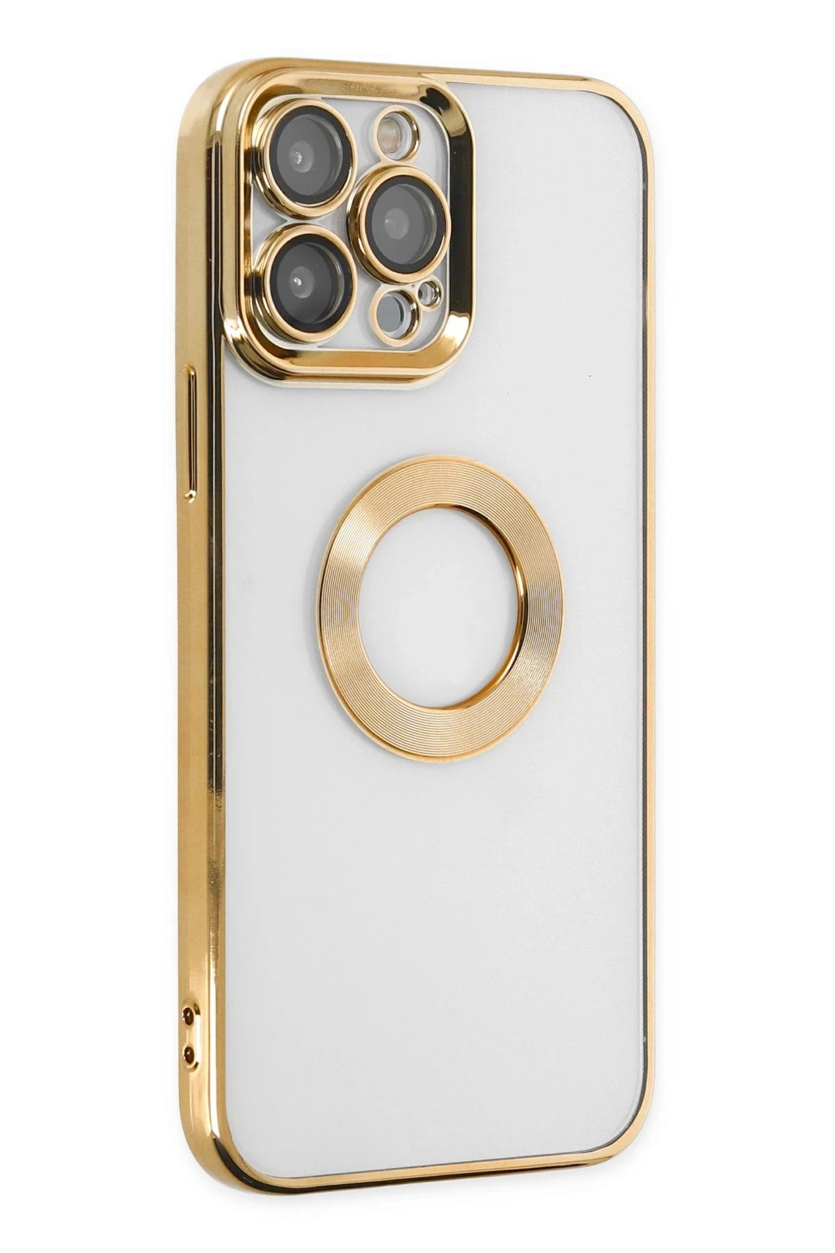 NewFace iPhone 13 Pro Max Kılıf Slot Silikon - Gold SVLRS