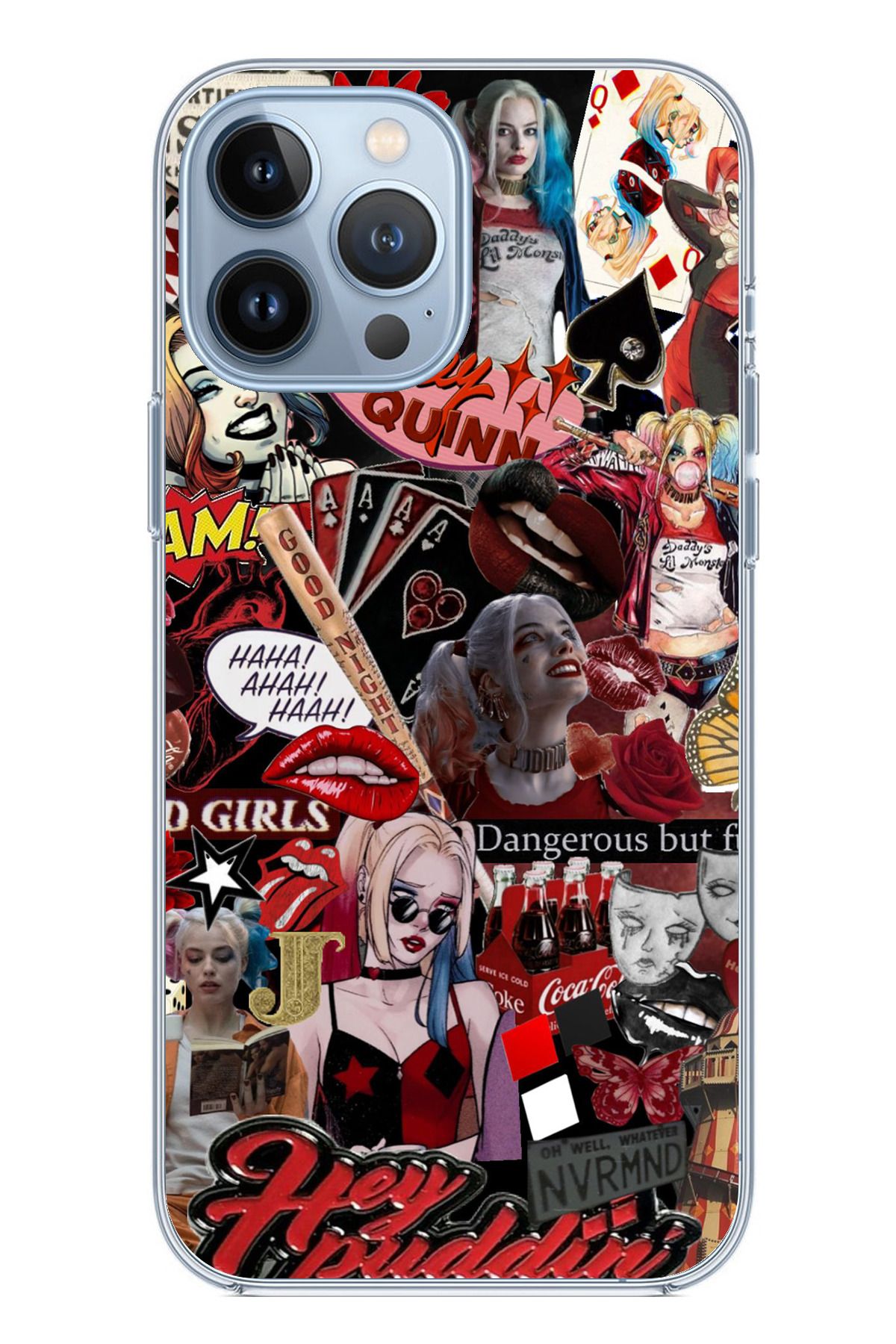 TechTree iPhone 13 PRO MAX Uyumlu Harley Quinn Şeffaf Silikon Kılıf