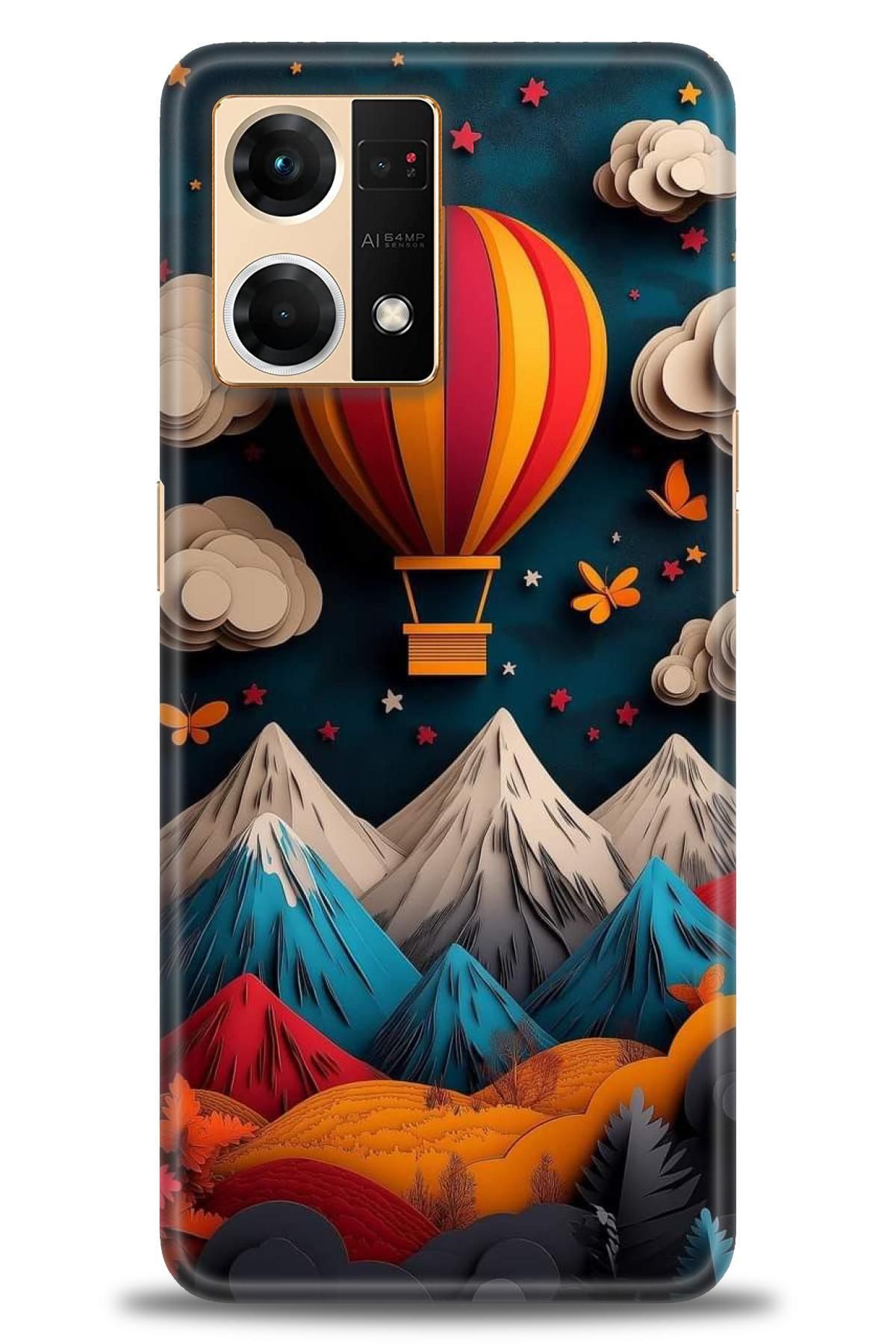 OPPO Reno 7 İle Uyumlu HD Baskılı Desenli Silikon Kılıf - 2995