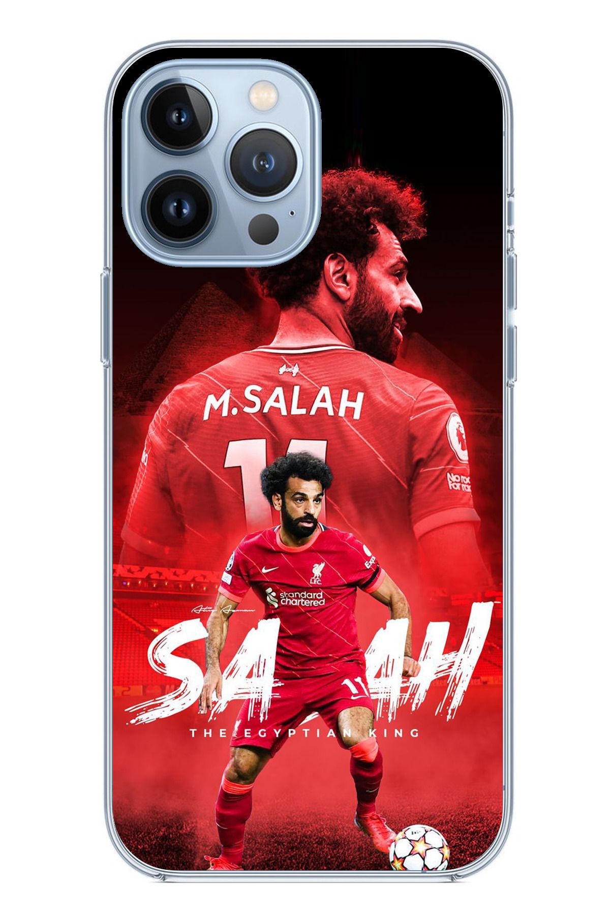 TechTree iPhone 13 PRO MAX Uyumlu Muhammed Salah Şeffaf Silikon Kılıf