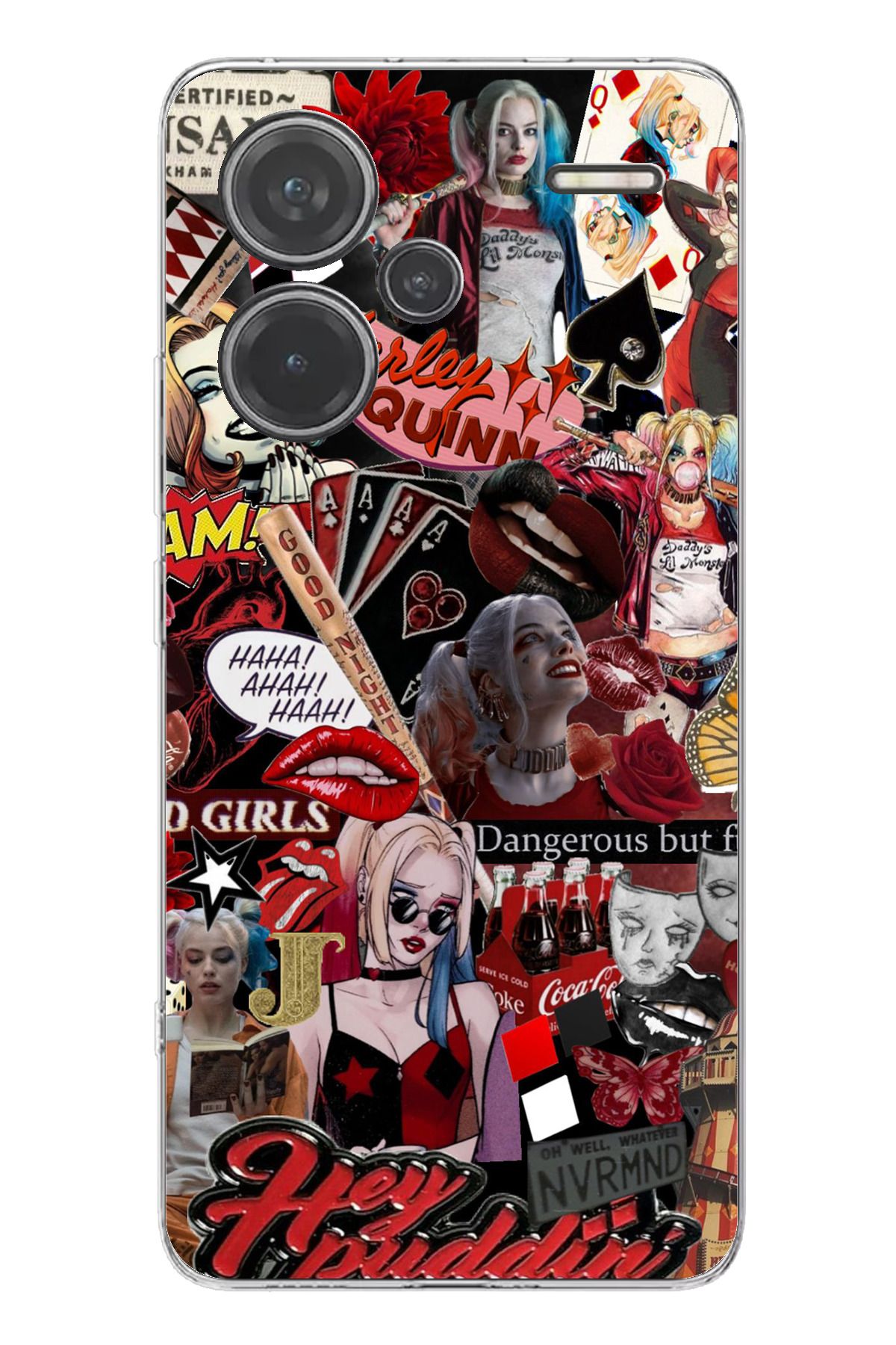 TechTree Redmi Note 13 PRO PLUS 5G Uyumlu Harley Quinn Şeffaf Silikon Kılıf
