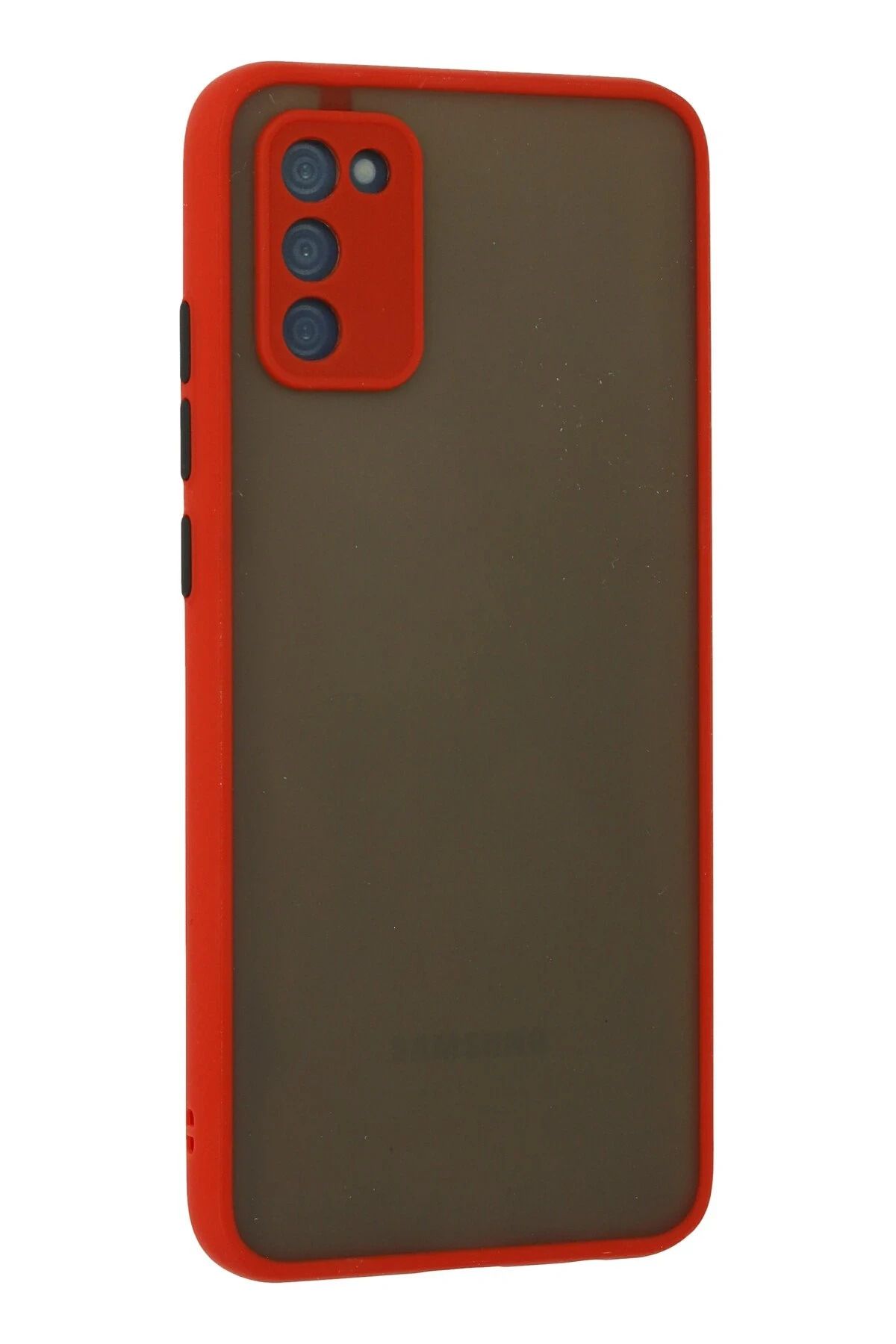 NewFace Samsung Galaxy A03S Kılıf Montreal Silikon Kapak - Kırmızı SVLRS