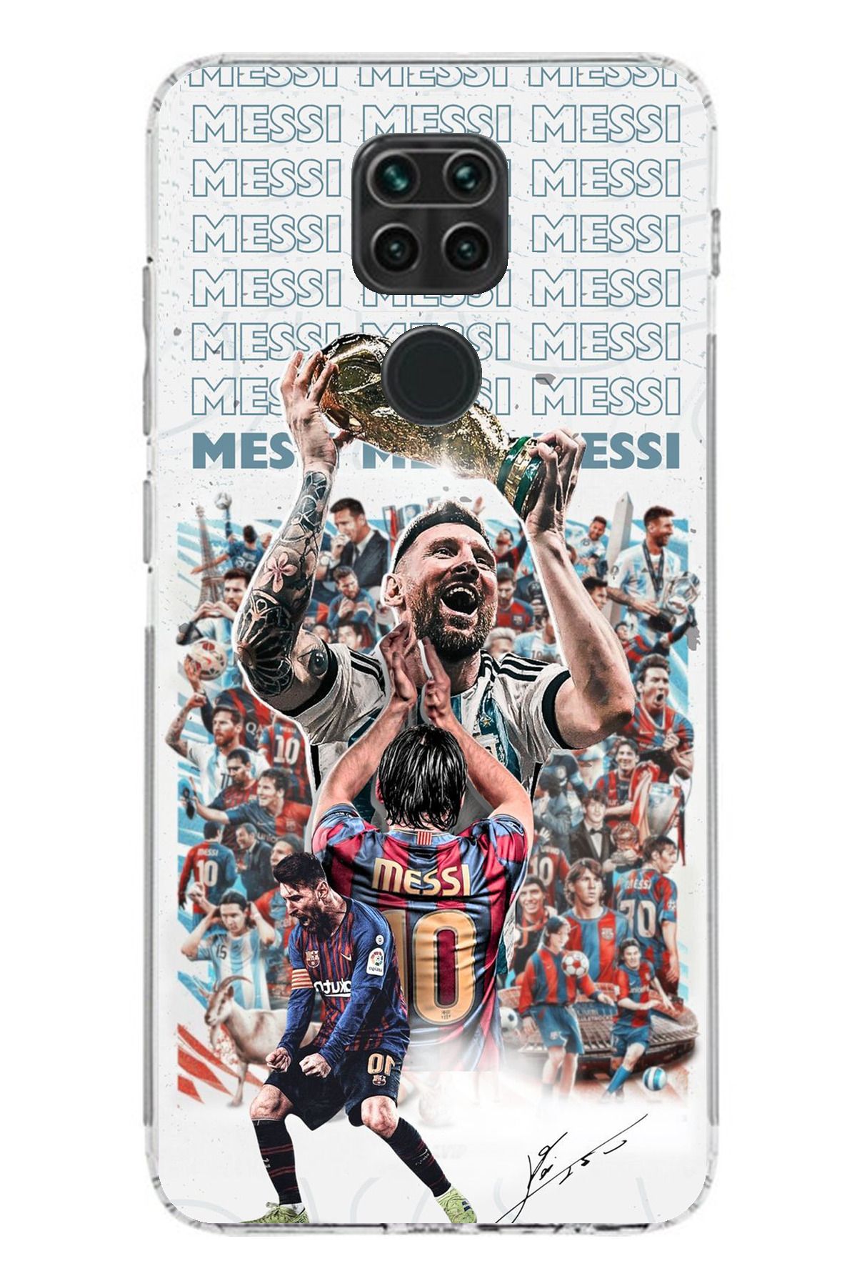 TechTree Redmi Note 9 Uyumlu Messi Dünya Kupası Şeffaf Silikon Kılıf
