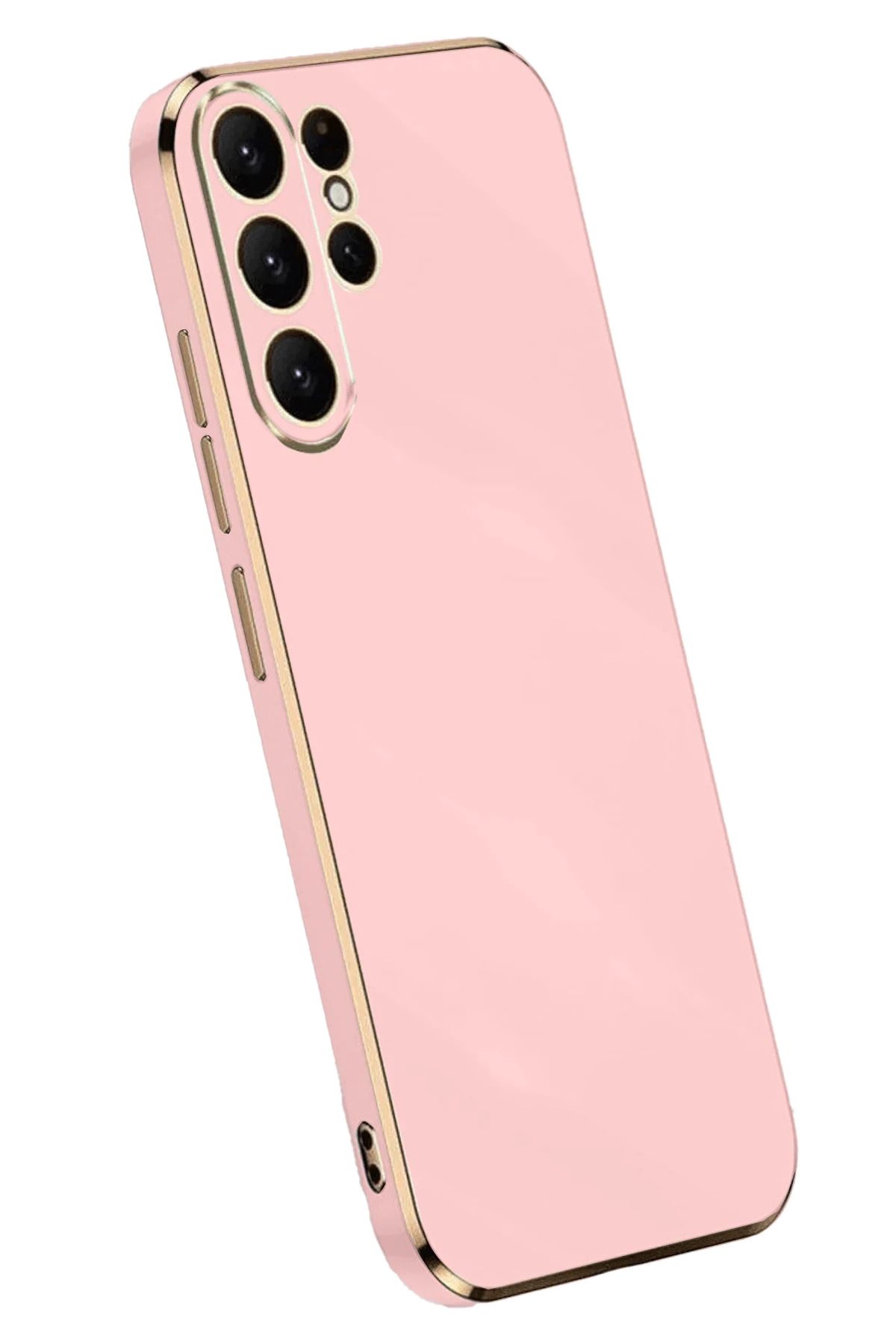 NewFace Samsung Galaxy S24 Ultra Kılıf Volet Silikon - Pembe SVLRS