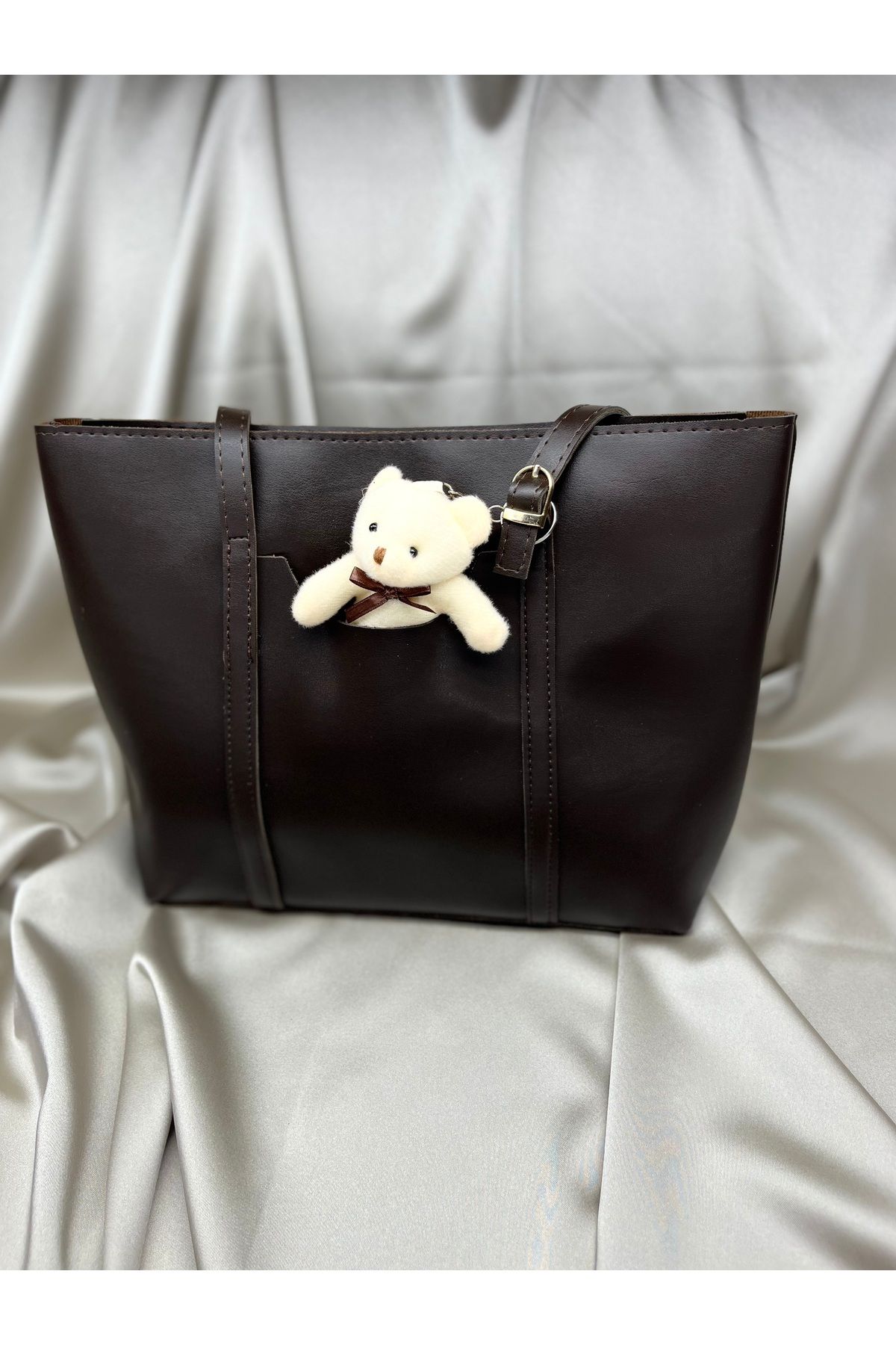lunaria bags Kadın Kahverengi Ayıcık Anahtarlı Çanta