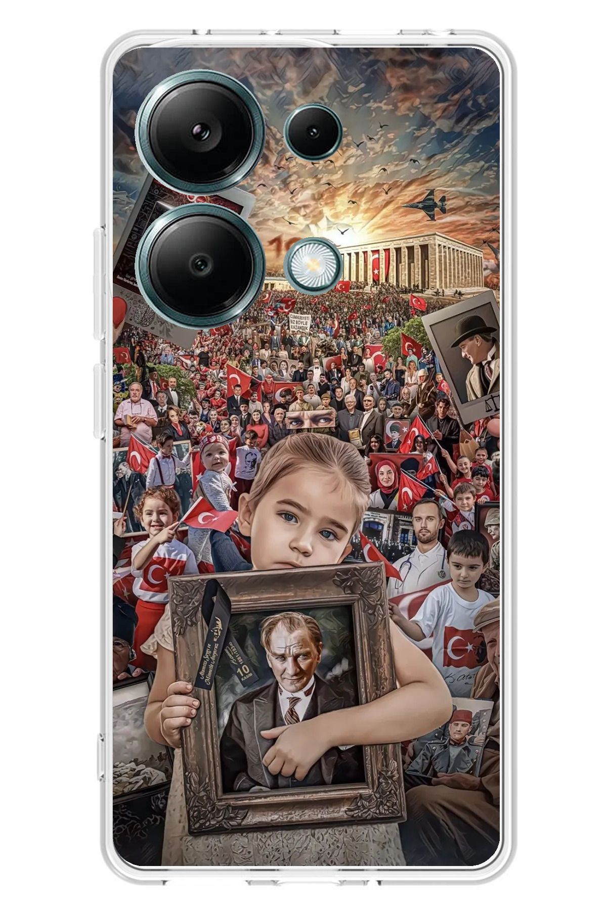 TechTree Redmi Note 13 PRO 4G Uyumlu Atatürk Anıtkabir Şeffaf Silikon Kılıf
