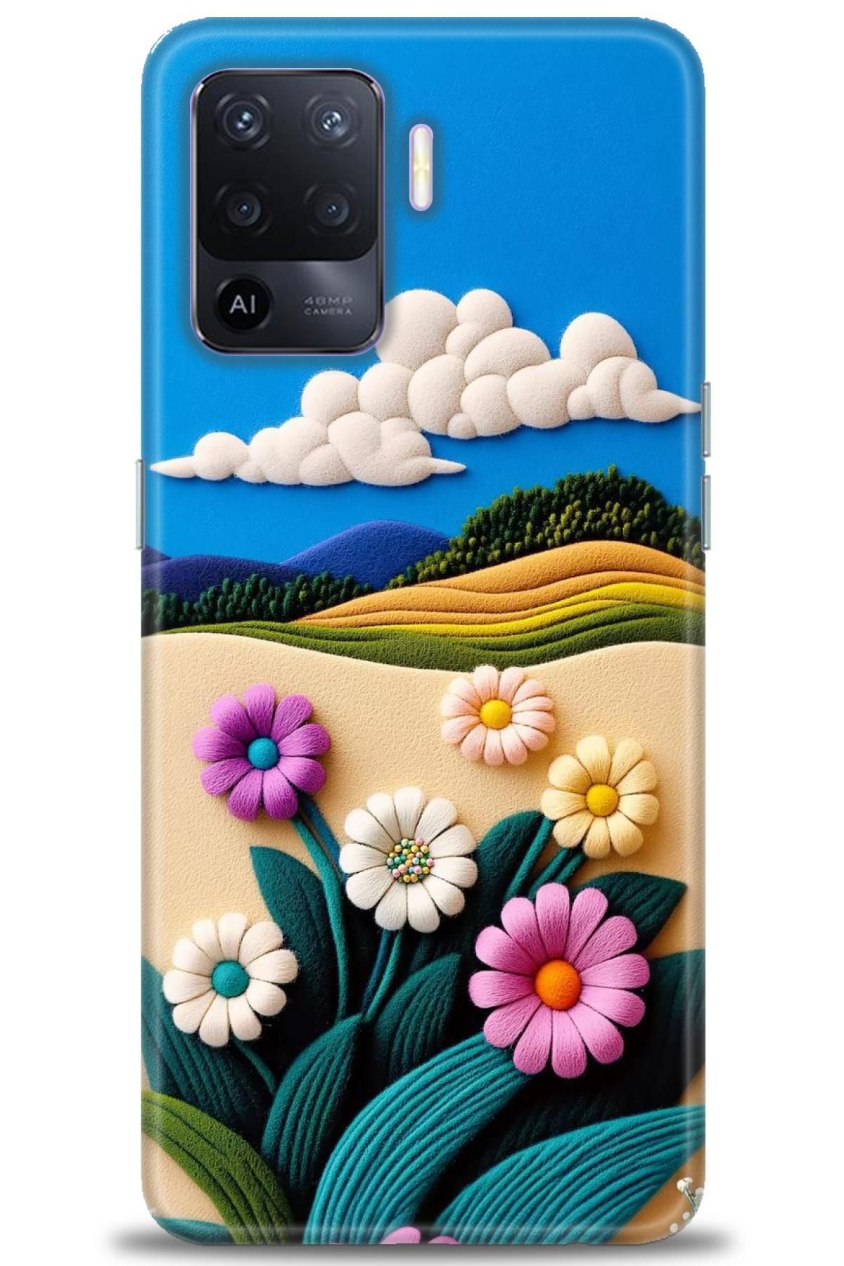OPPO Reno 5 Lite İle Uyumlu HD Baskılı Desenli Silikon Kılıf - 2335