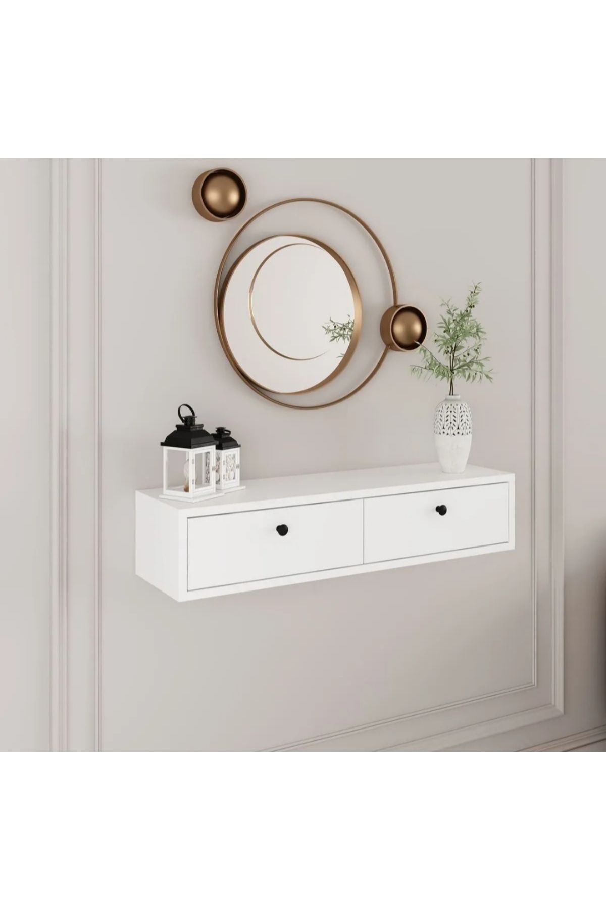 Craft Mobi̇lya 2 Kapaklı 80 Cm Beyaz Dresuar (kulp)