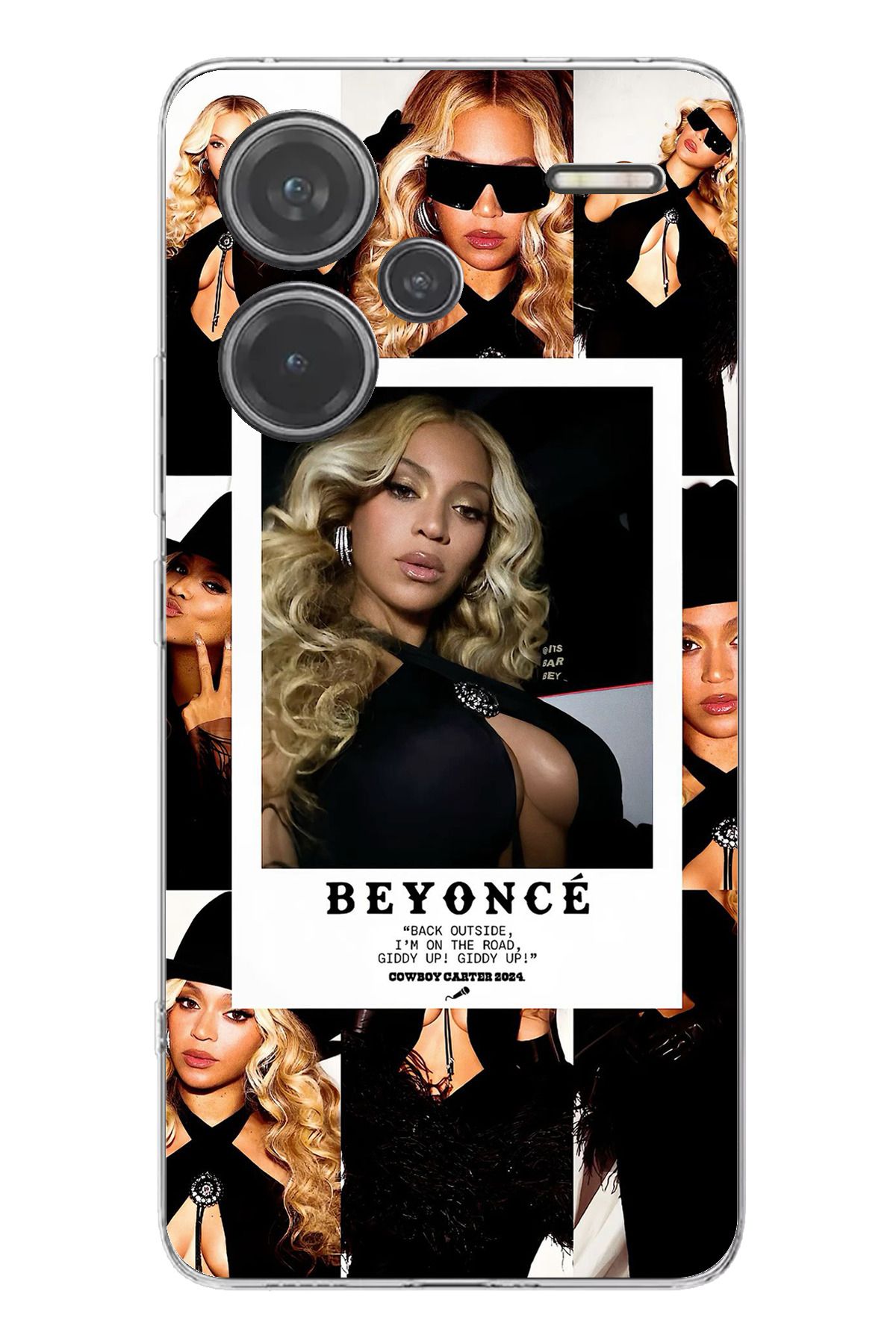 TechTree Redmi Note 13 PRO PLUS 5G Uyumlu Beyonce Fotoğraflar Şeffaf Silikon Kılıf