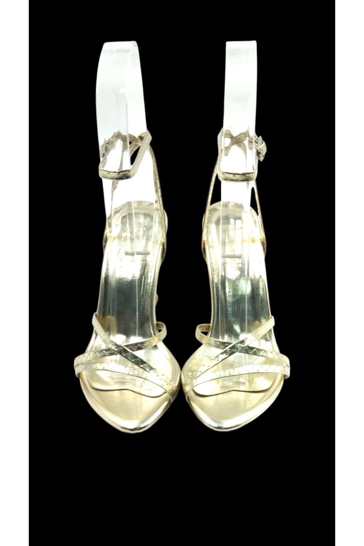 Escarpinshoes KADIN TOPUKLU BANTLI BİLEKTEN BAĞLI ABİYE AYAKKABI