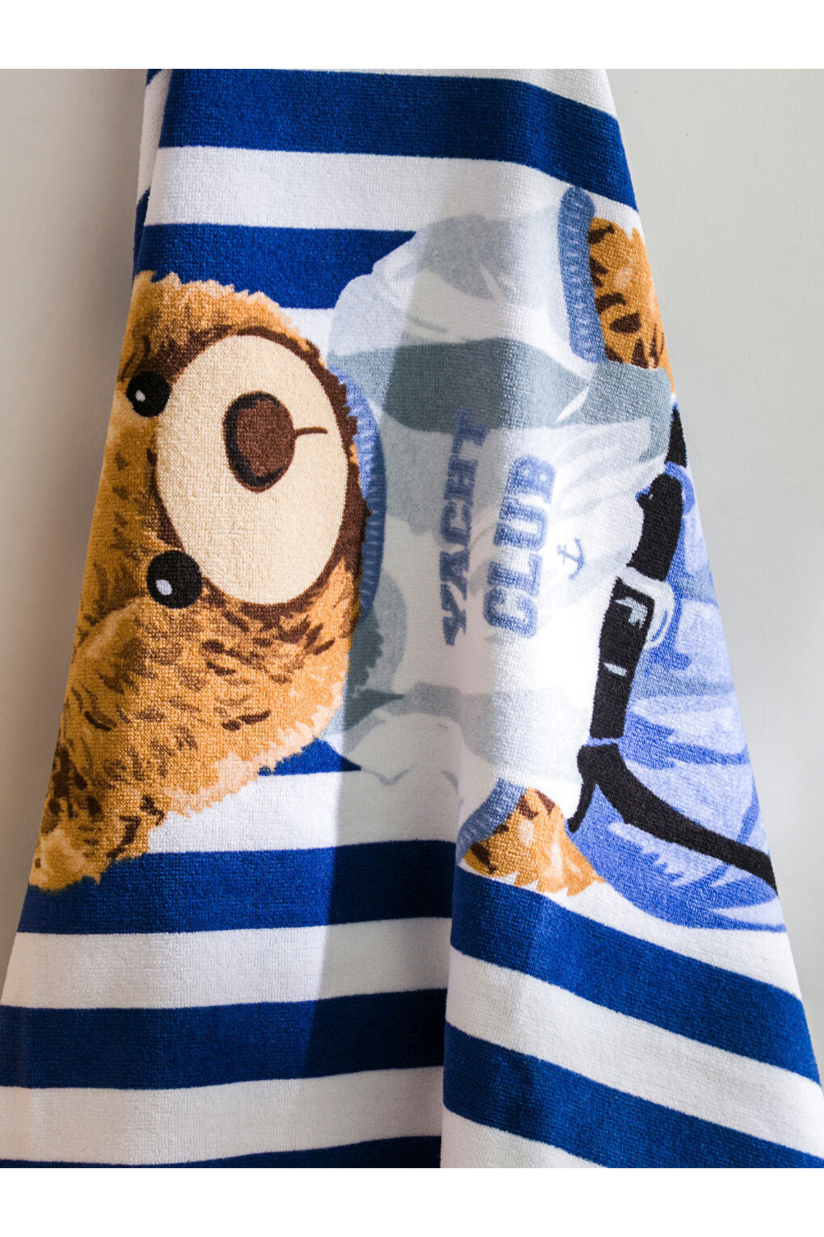 LC Waikiki-Πετσέτα θαλάσσης Bear Teddy Printed 70x150 cm 100% Βαμβάκι 4
