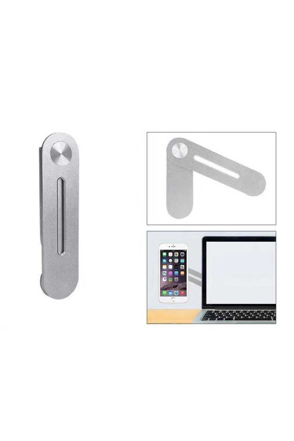 Uzaklarda Arama UZRM F21 Laptop - Monitör Telefon Tutucu-Gümüş