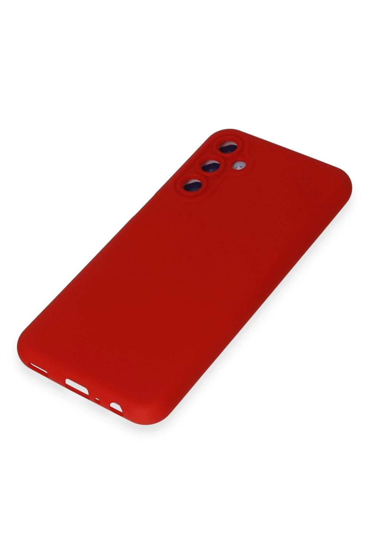 NewFace Galaxy M34 5G Uyumlu  Kılıf Nano içi Kadife Silikon - Kırmızı SVLRS