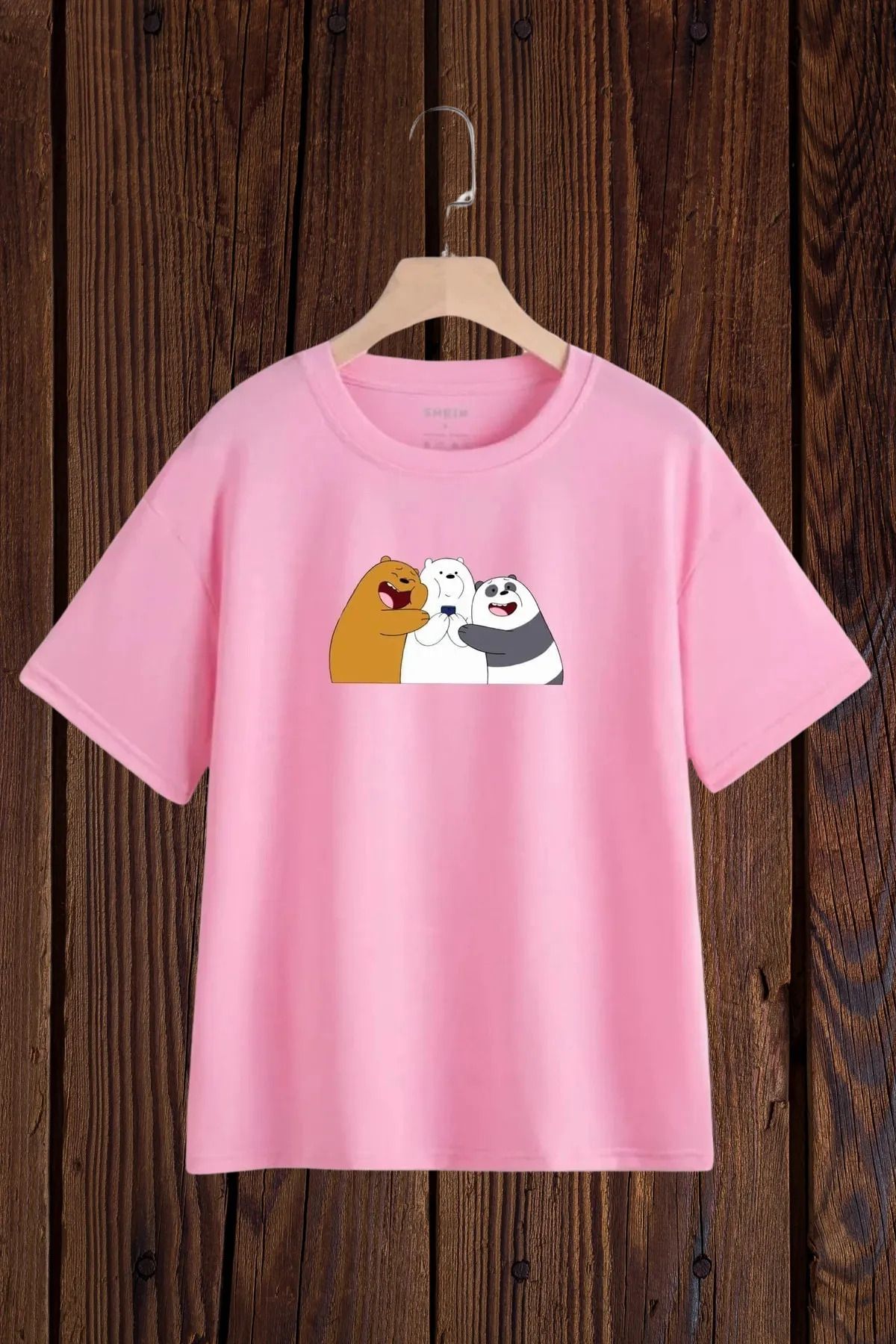 FeaR LeeS Sarılan Pandalar Baskılı Kızerkek Çocuk T-shirt
