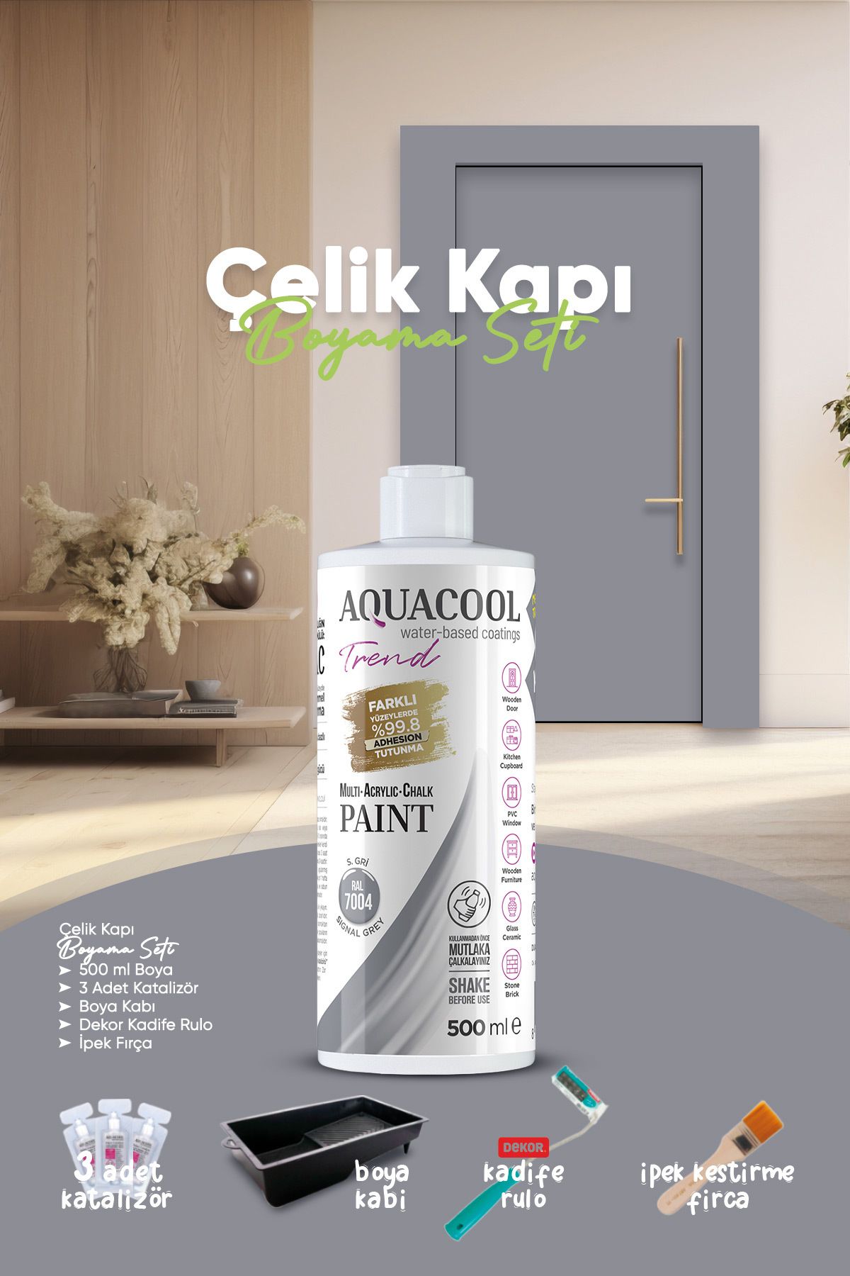 Aquacool Trend Çelik Kapı Boyama Seti