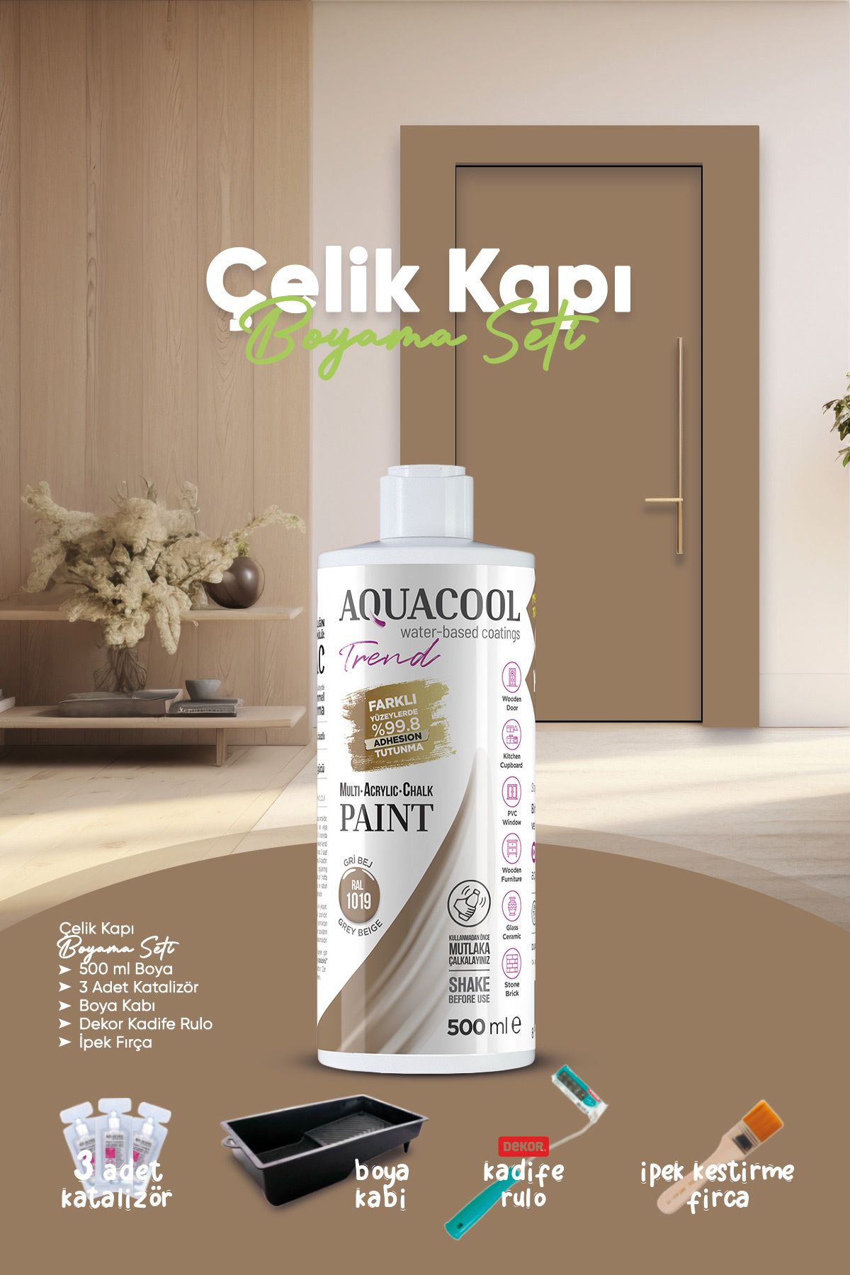 Aquacool Trend Çelik Kapı Boyama Seti